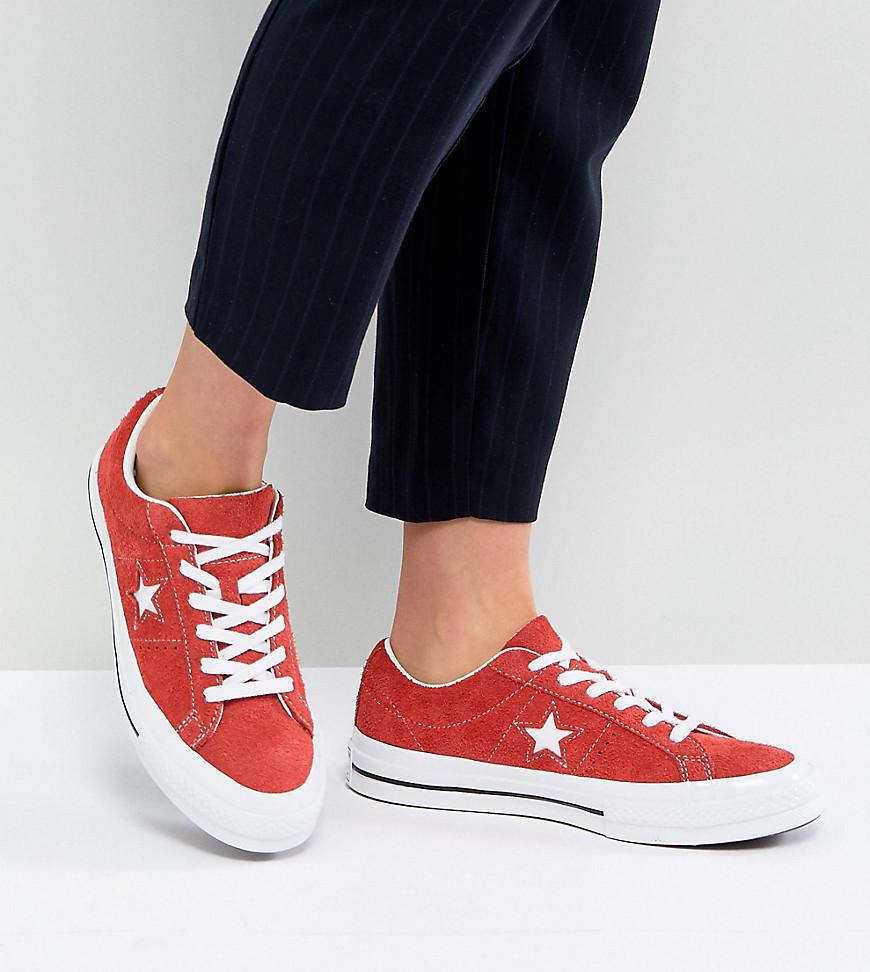Converse One Star Ox Sneakers In Red Suede | Lyst عطر شانيل نمبر