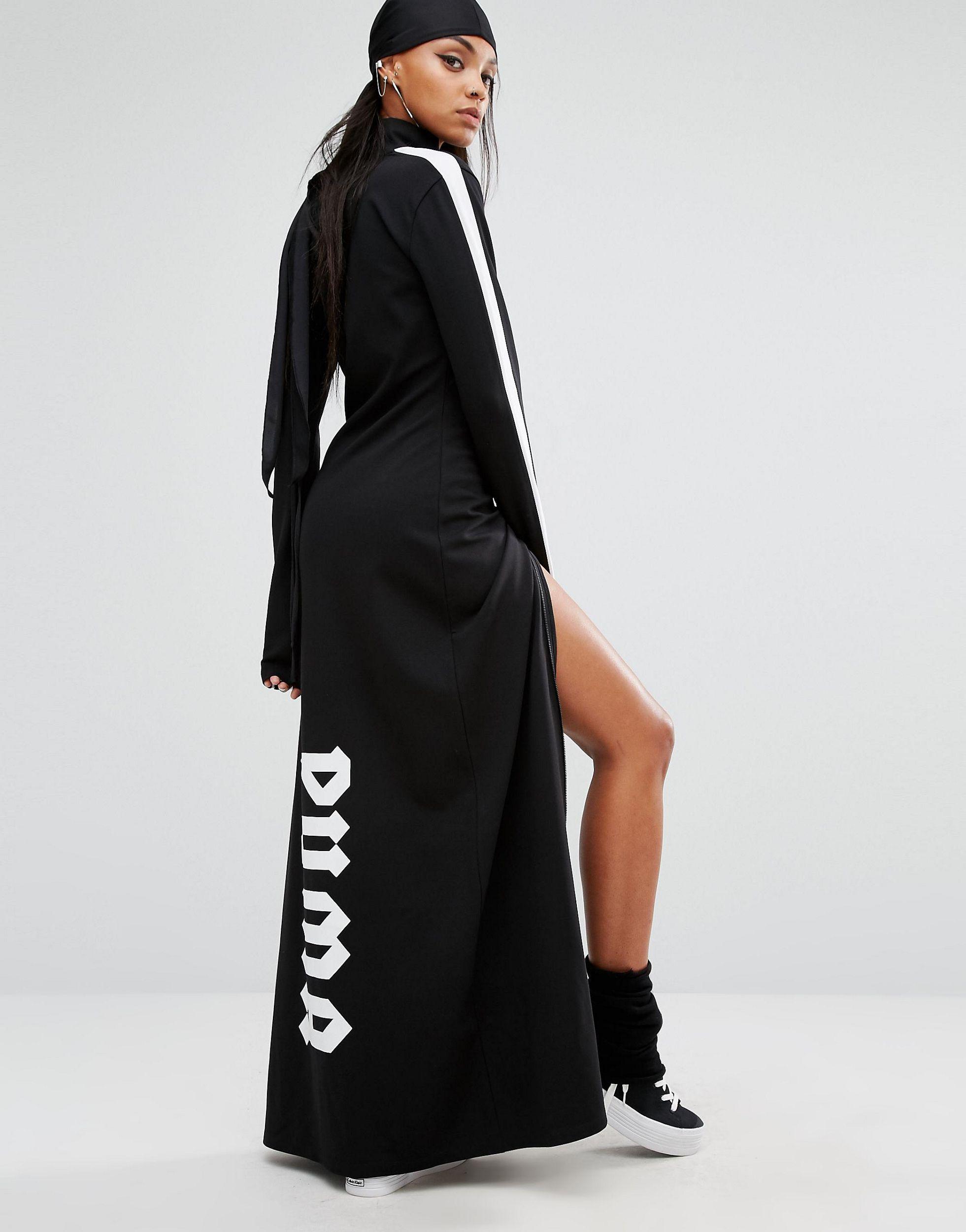PUMA Fenty X By Rihanna High Neck Maxi Dress in Black | Lyst