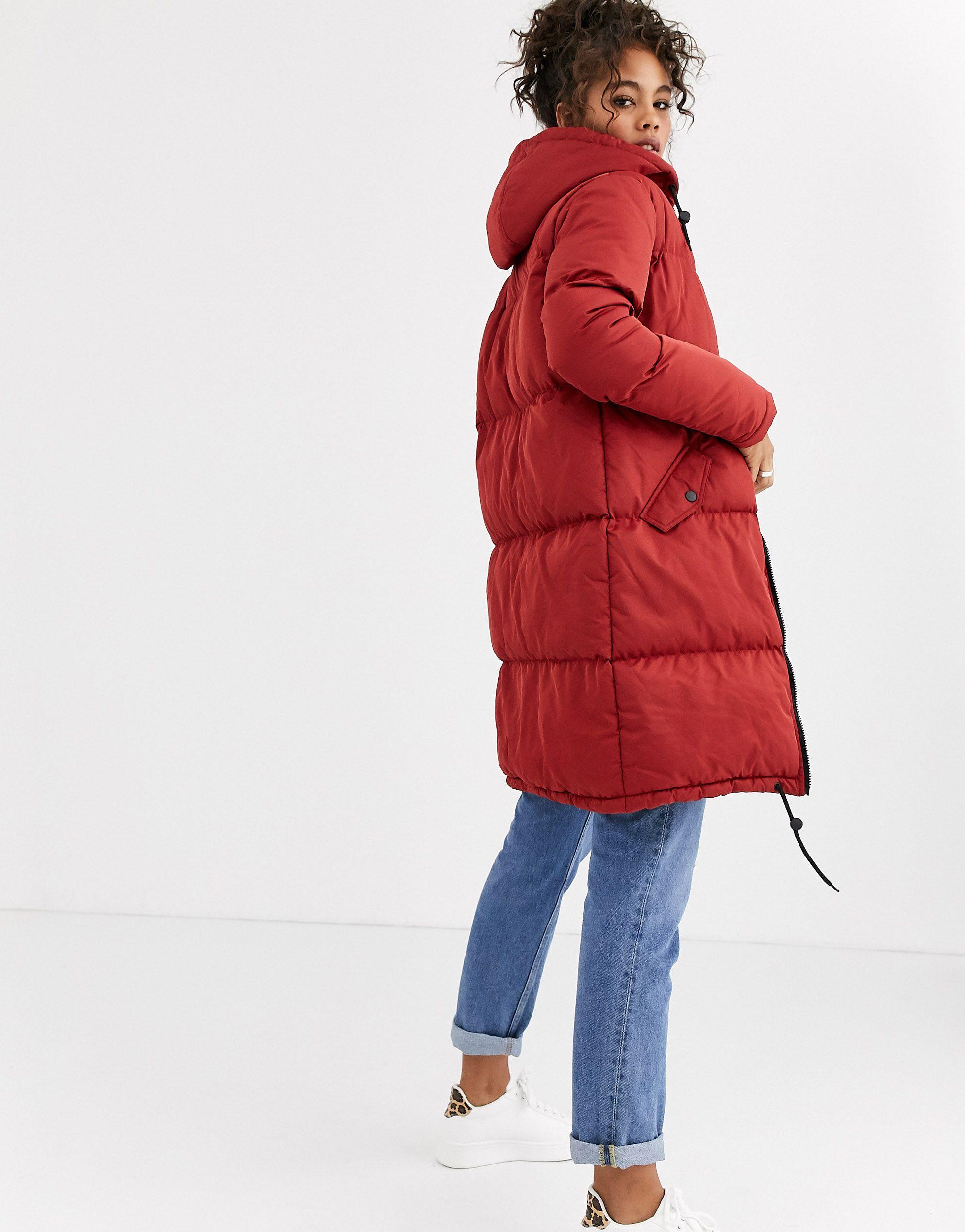 Brave Soul Cello Long Puffer Jacket 