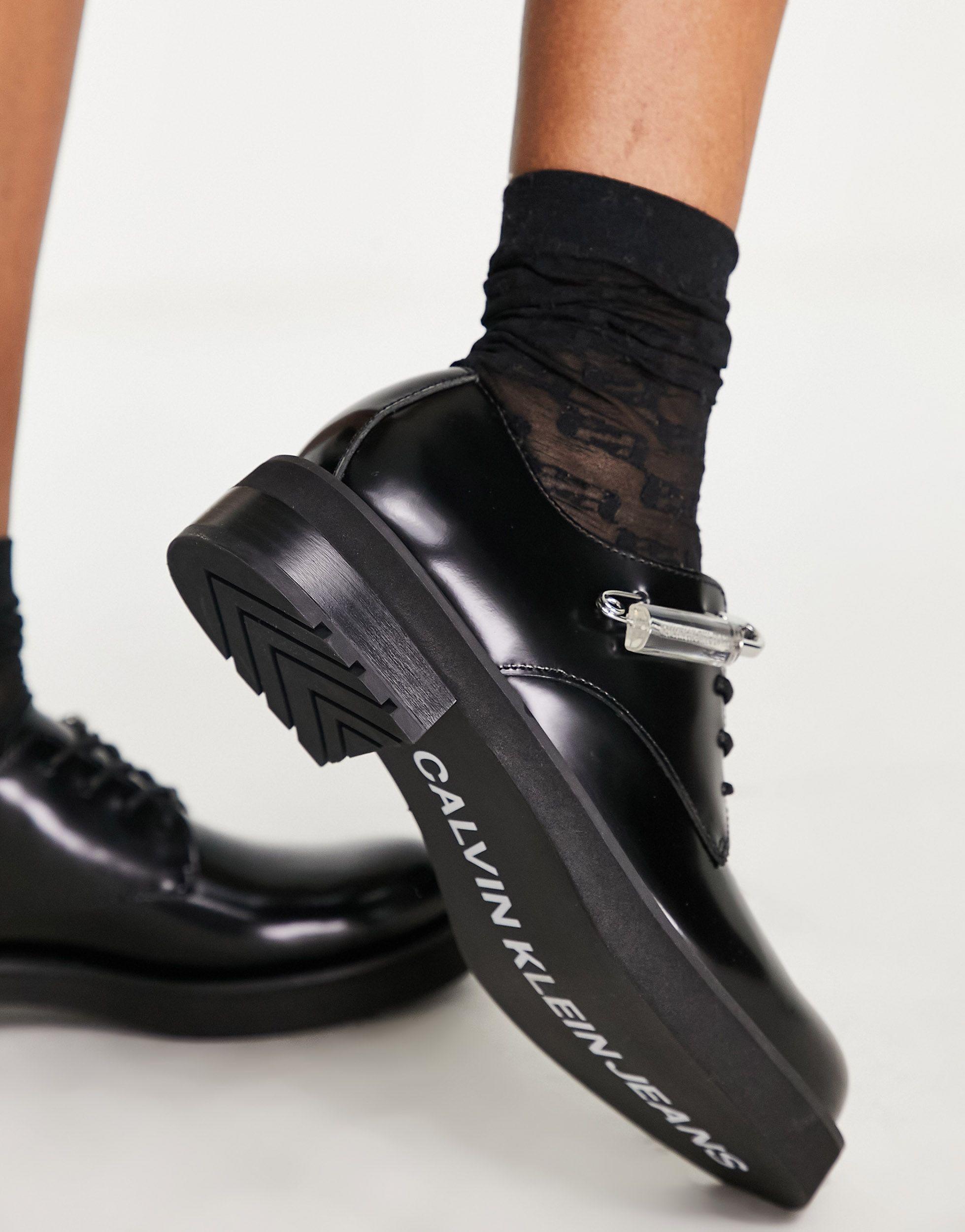 Calvin Klein Jeans Neana Flat Shoes in Black | Lyst