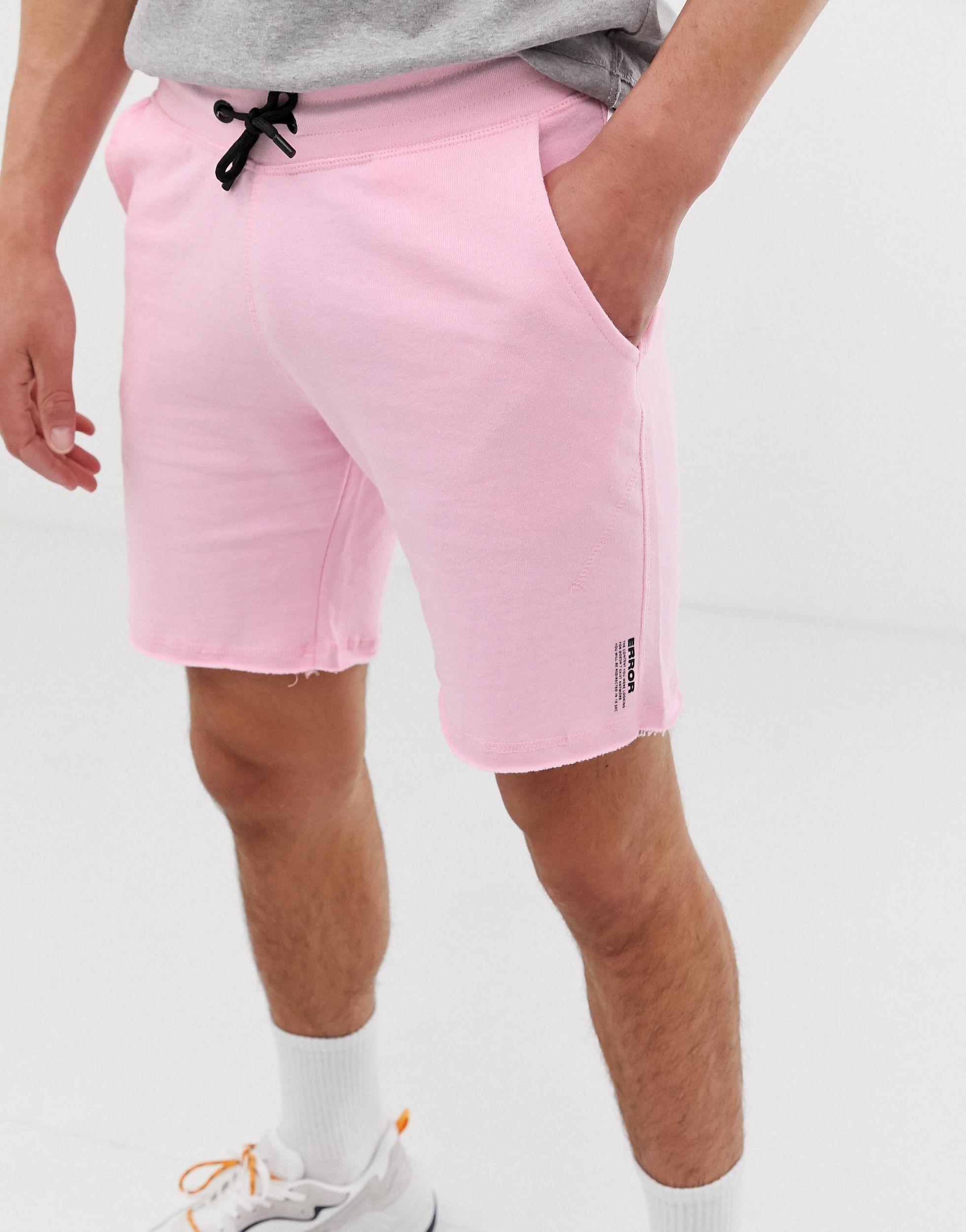 pink jogger shorts
