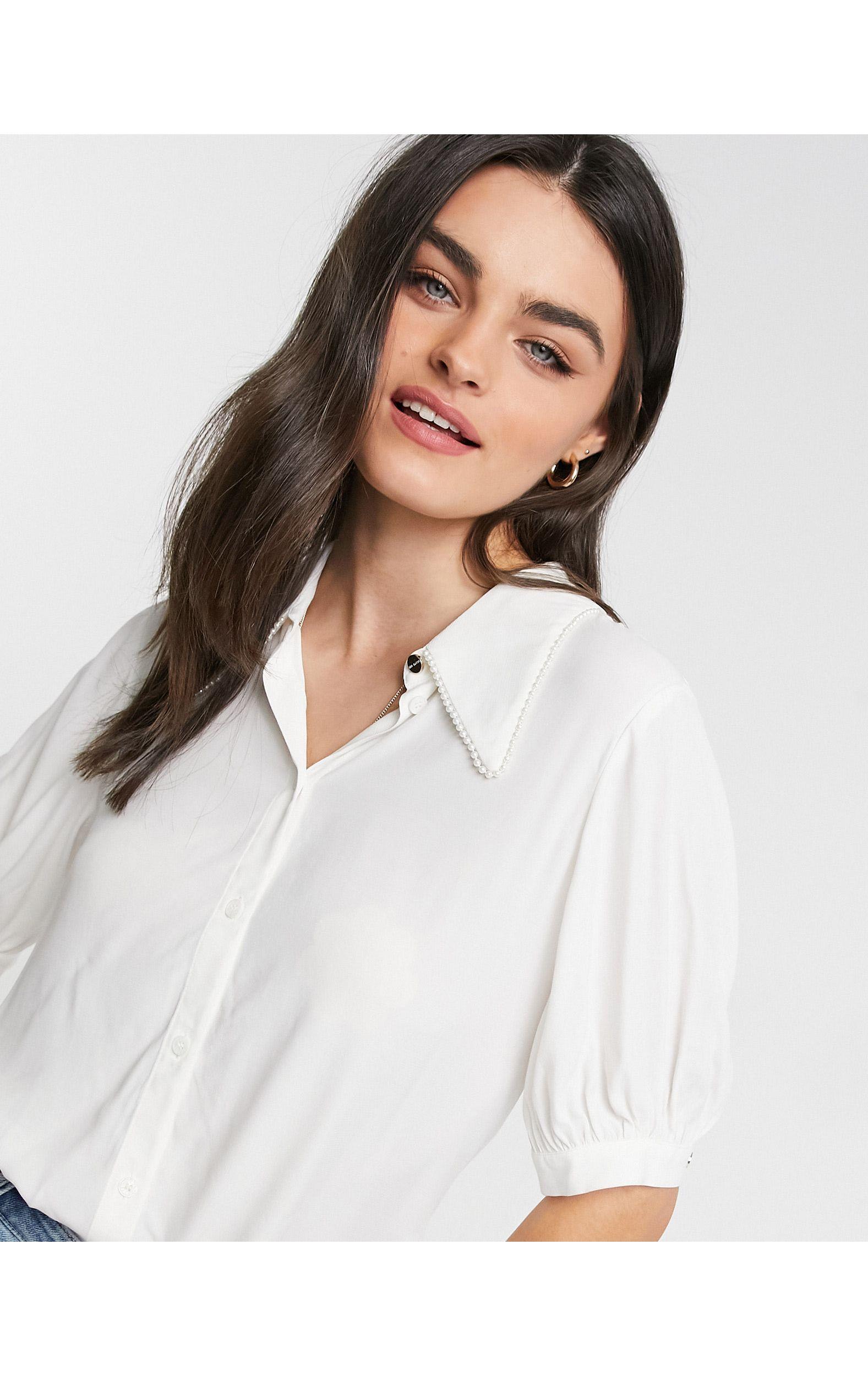 Ted Baker Guiliaa Shirt, Plain Pattern in White - Lyst