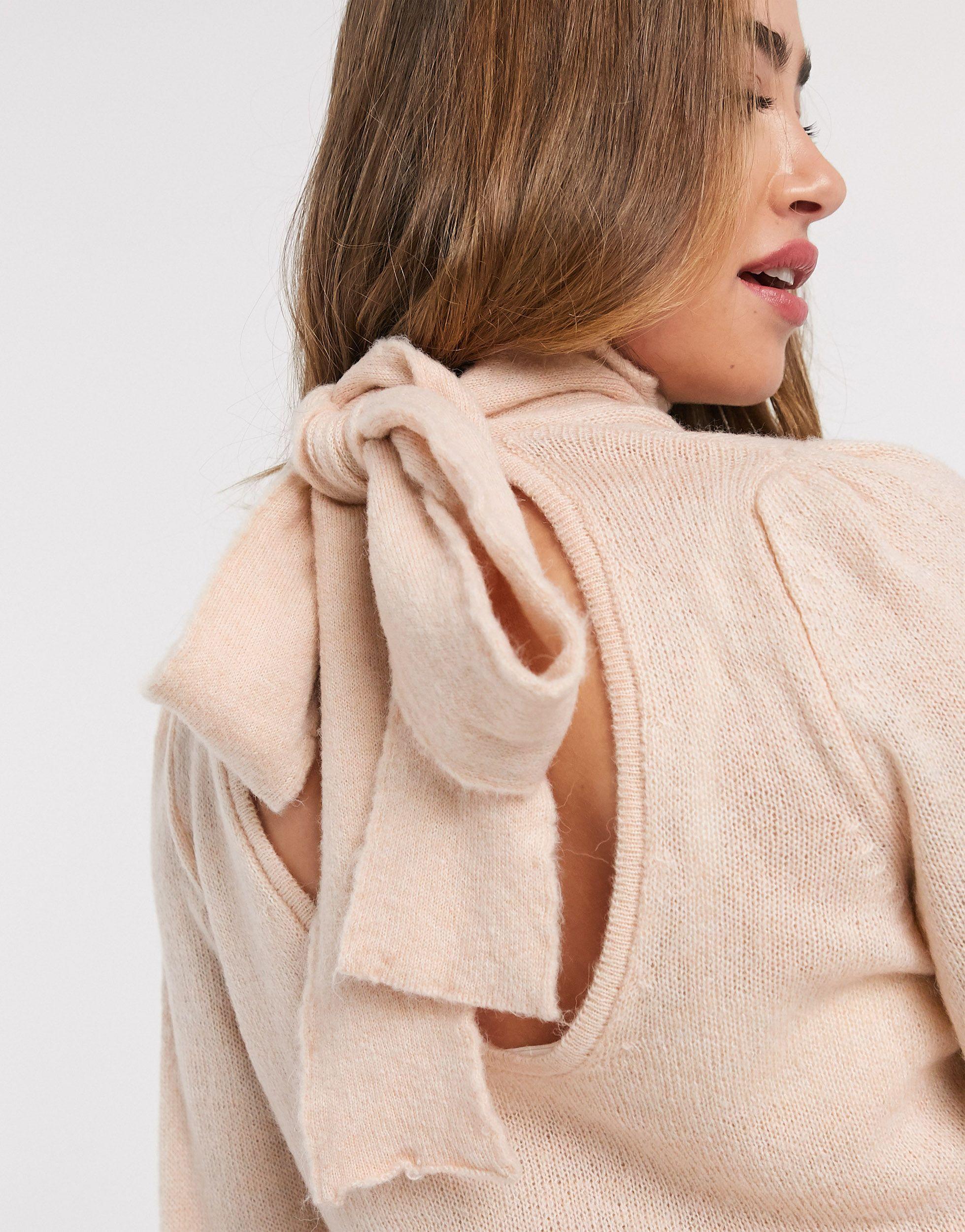 tie back sweater