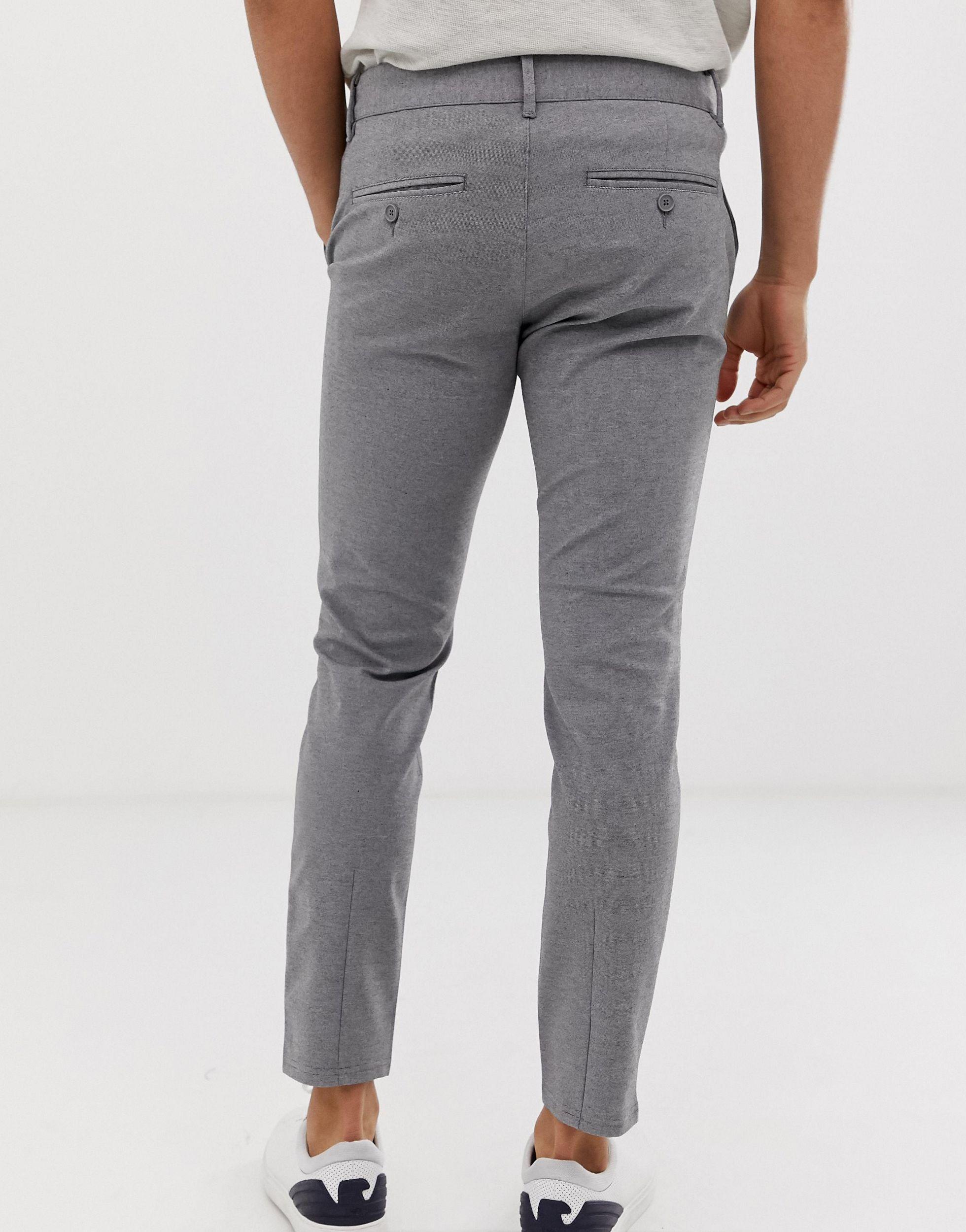 Only & Sons Slim Fit in Gray for Men | Lyst