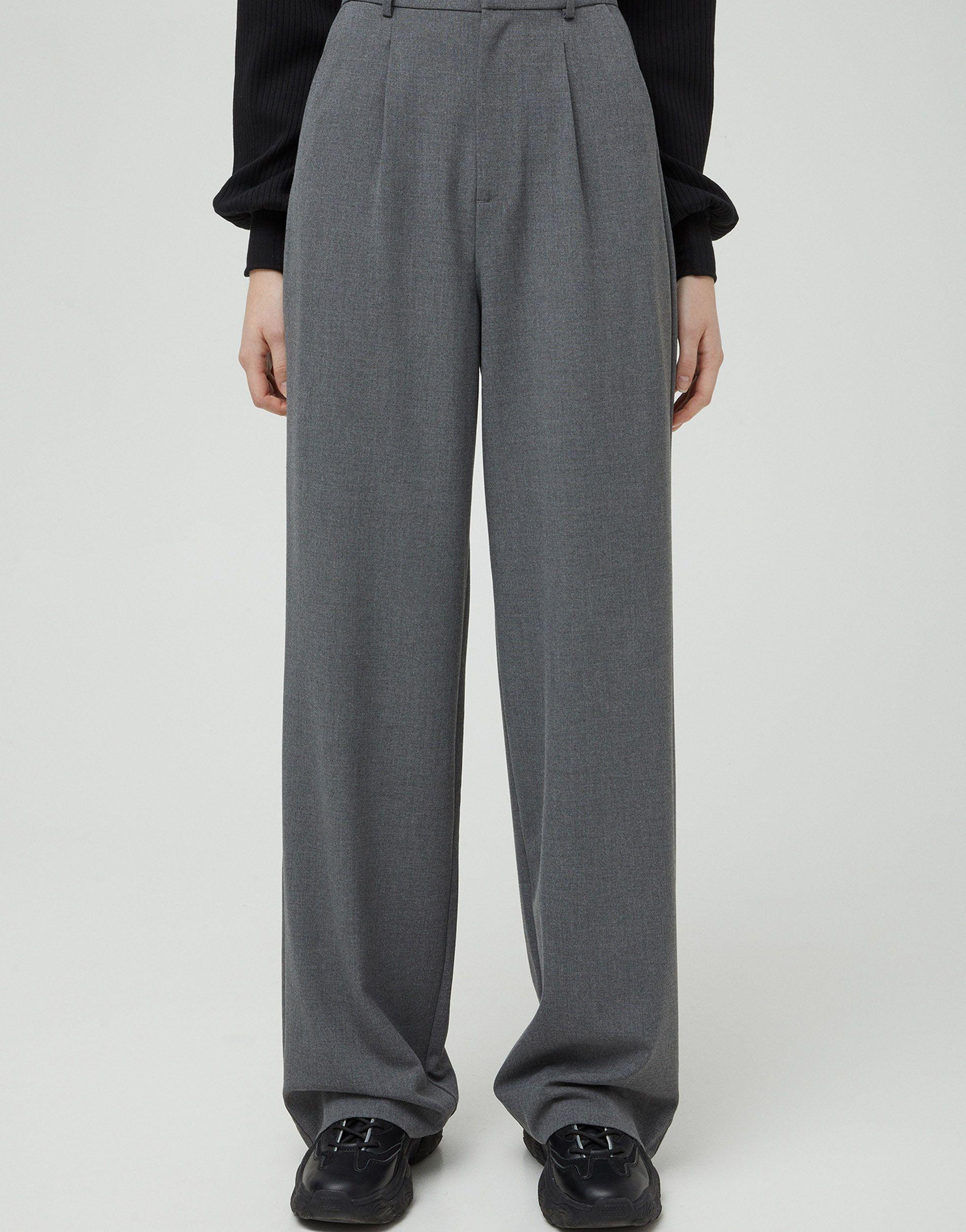 Pull&Bear wide-legged Tailored Dad Pants in White | Lyst