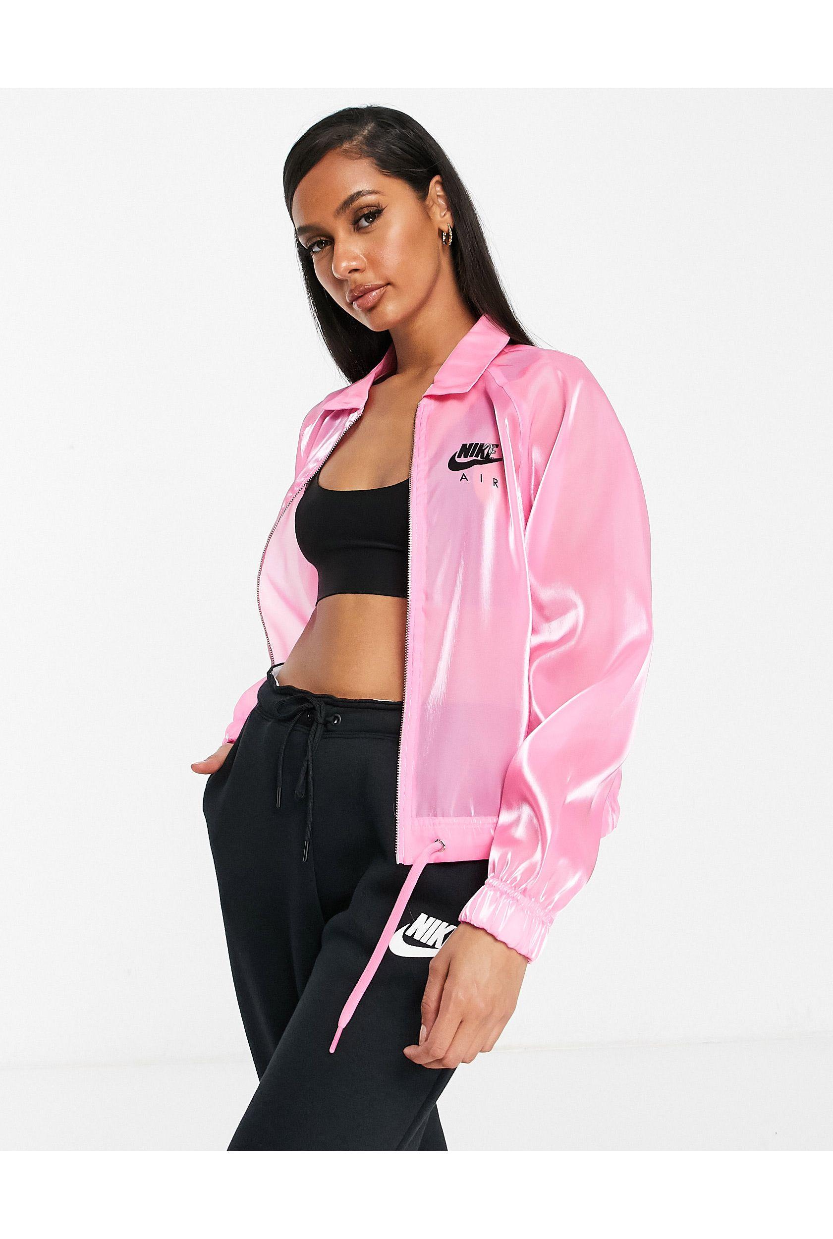 Nike Air Translucent Jacket in Pink | Lyst