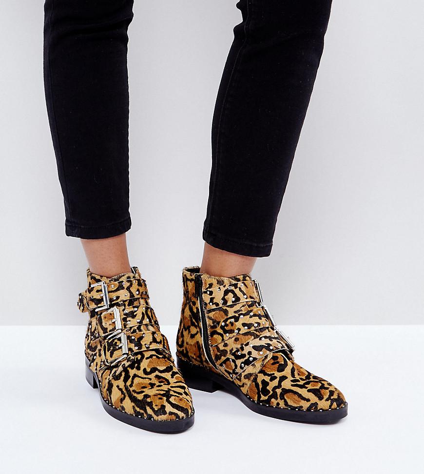 asos asher leather studded ankle boots
