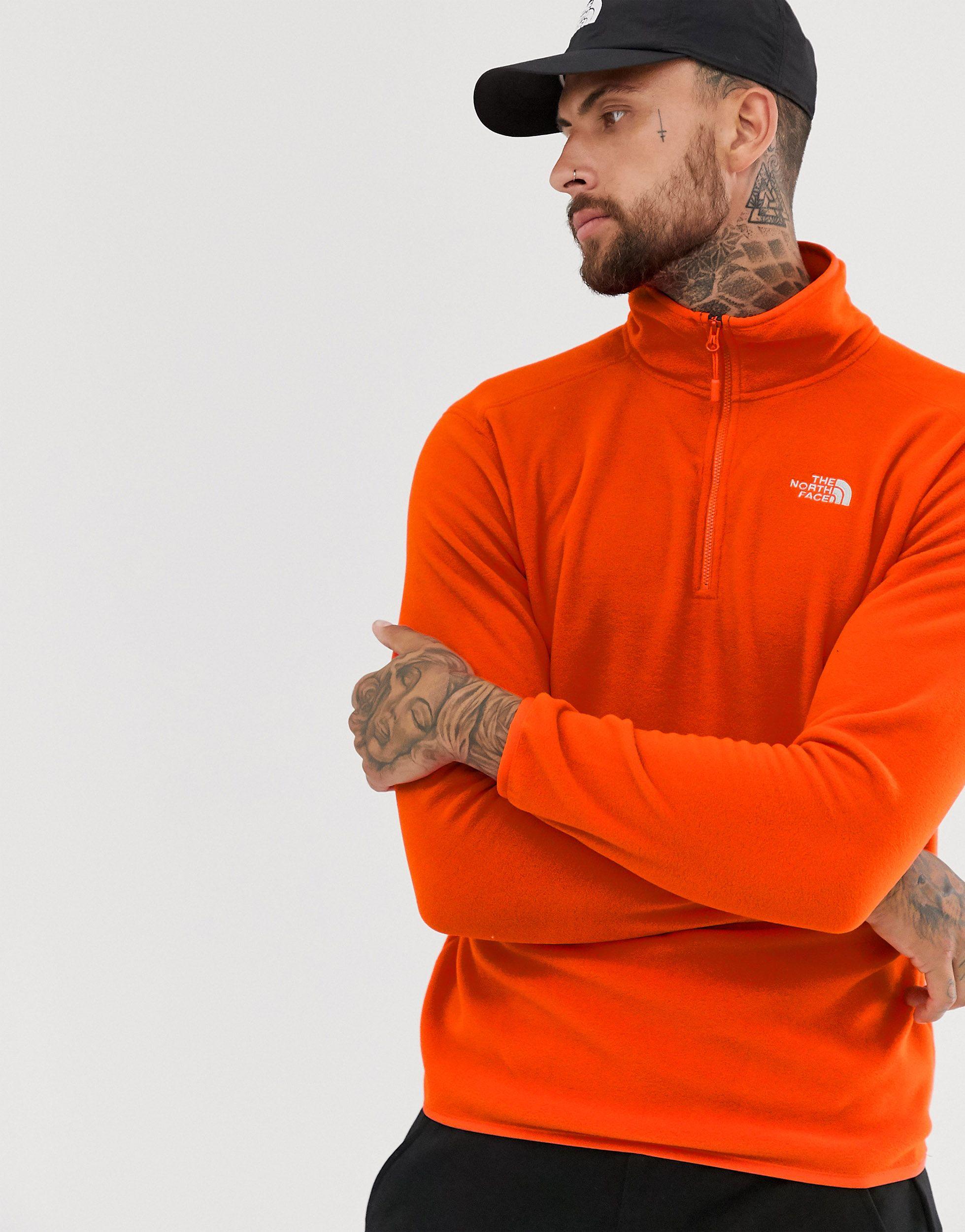 North face fleece orange best sale