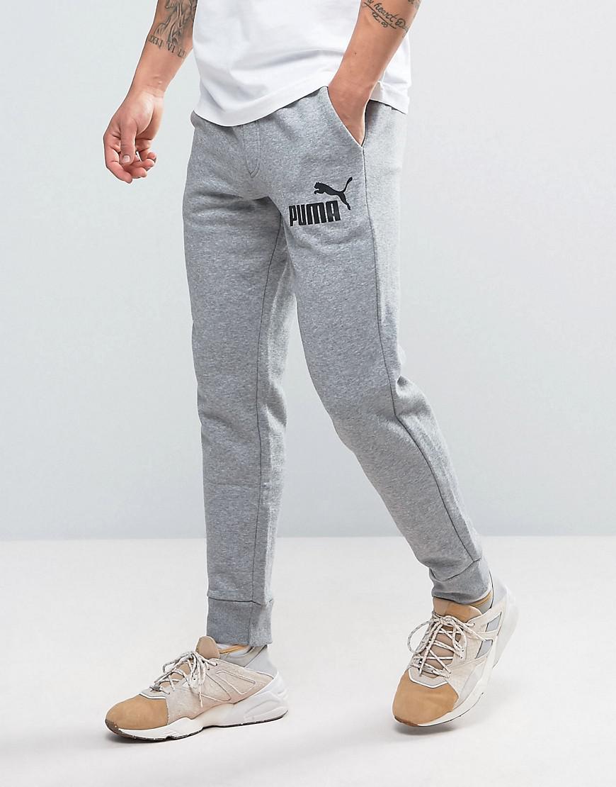 PUMA Cotton Ess No.1 Joggers In Grey 838264 03 in Gray for Men - Lyst