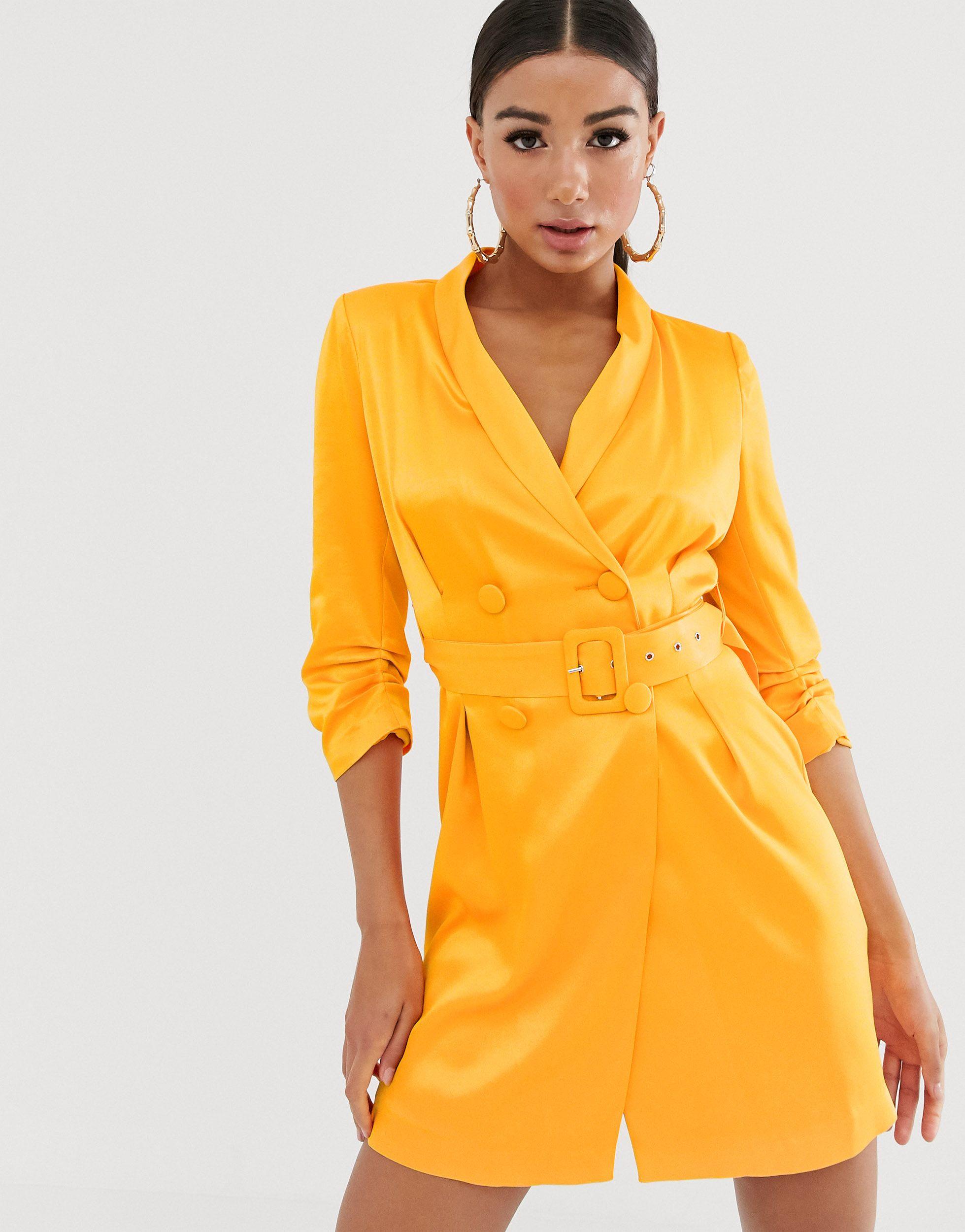 Vestito stile blazerRiver Island in Materiale sintetico di colore Arancione  | Lyst