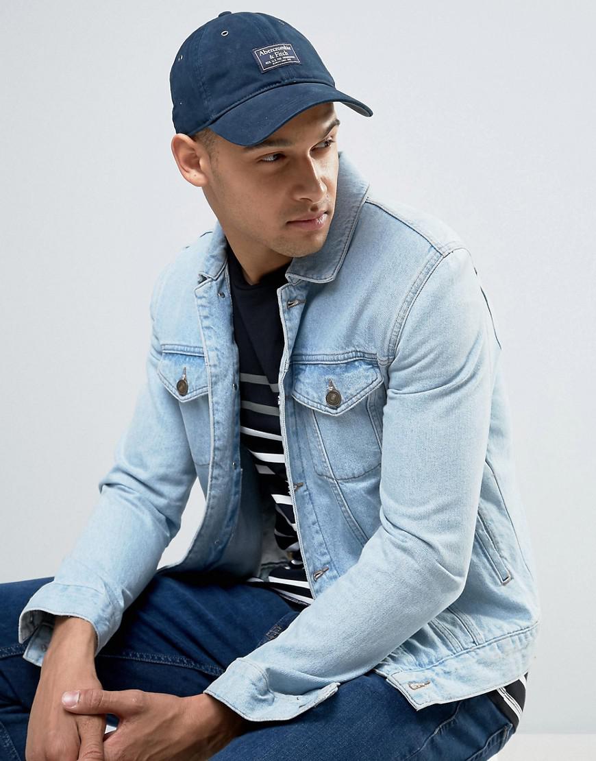Abercrombie & Fitch A Logo Baseball Cap in Blue for Men | Lyst
