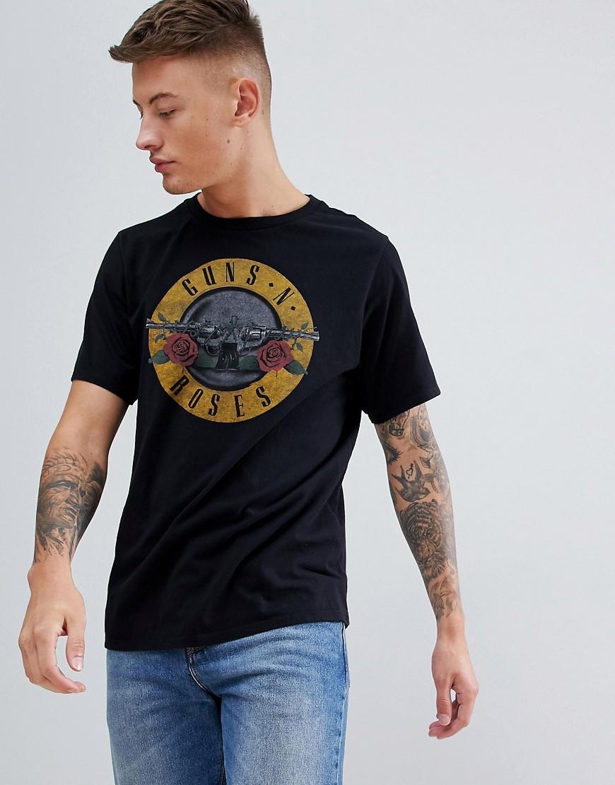 Camiseta negra Guns N' Roses de Pull&Bear de hombre de color Negro | Lyst