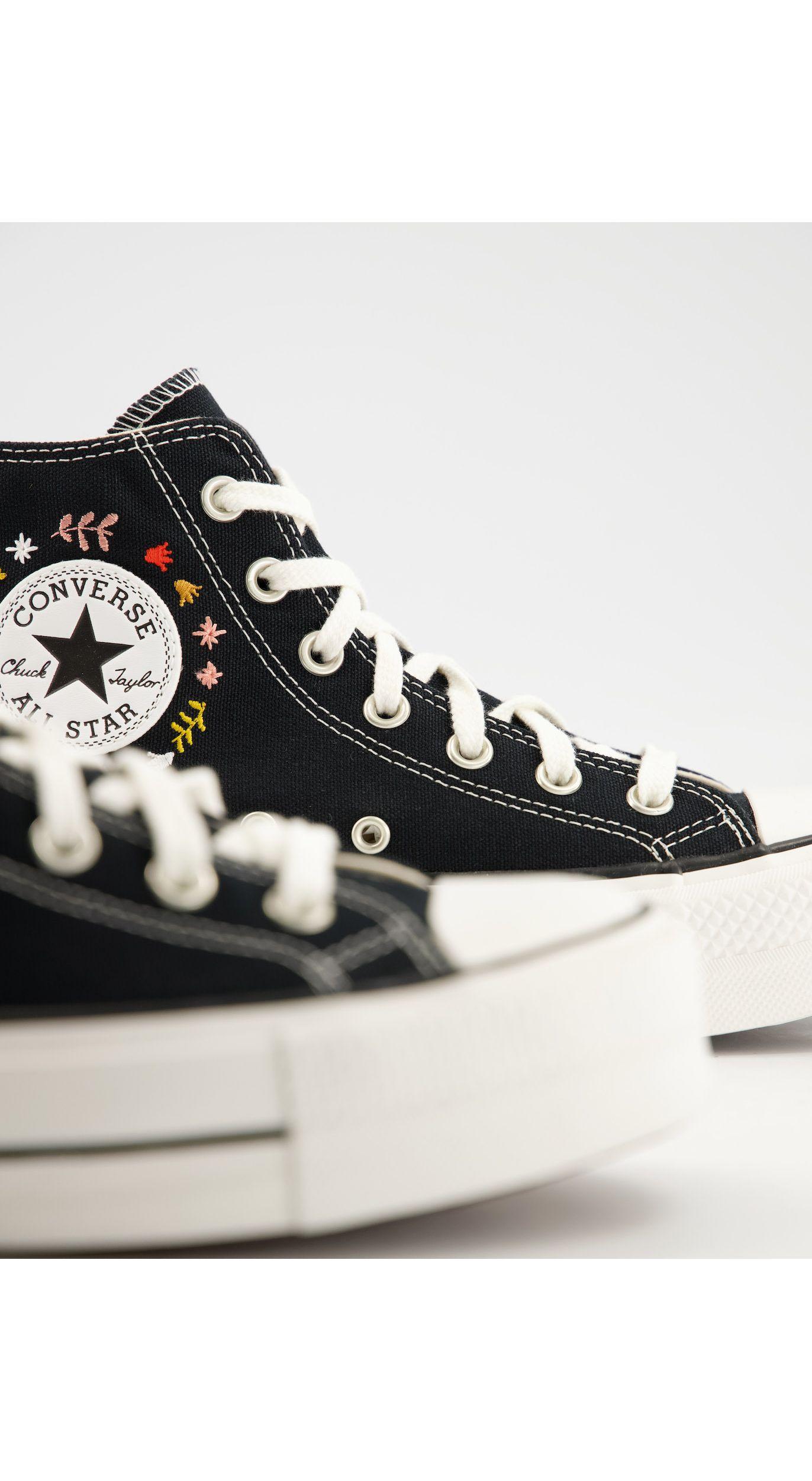 Converse Chuck Taylor All Star Lift Hi 'it's Ok To Wander' Embroidered  Sneakers in Black | Lyst