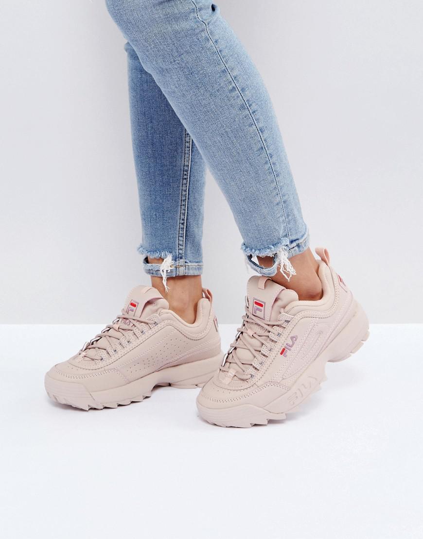 Fila Leather Disruptor Low Trainers In 