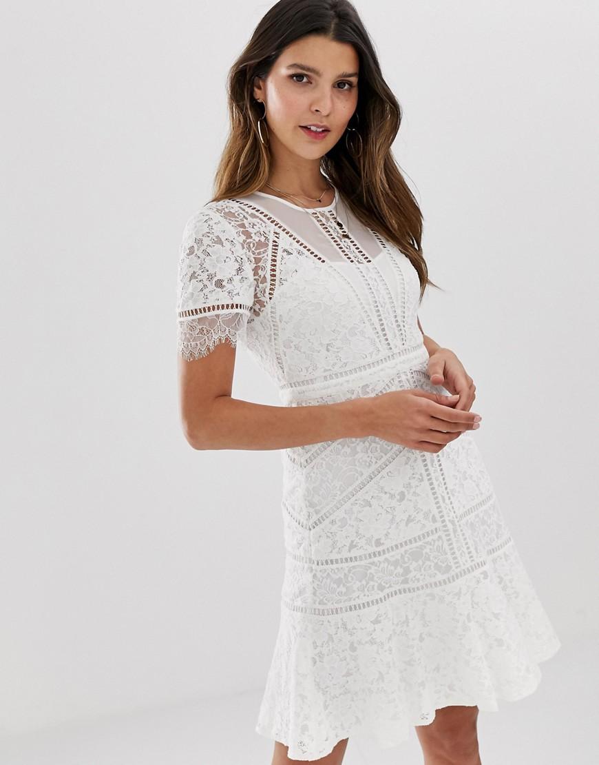 french connection white lace dress