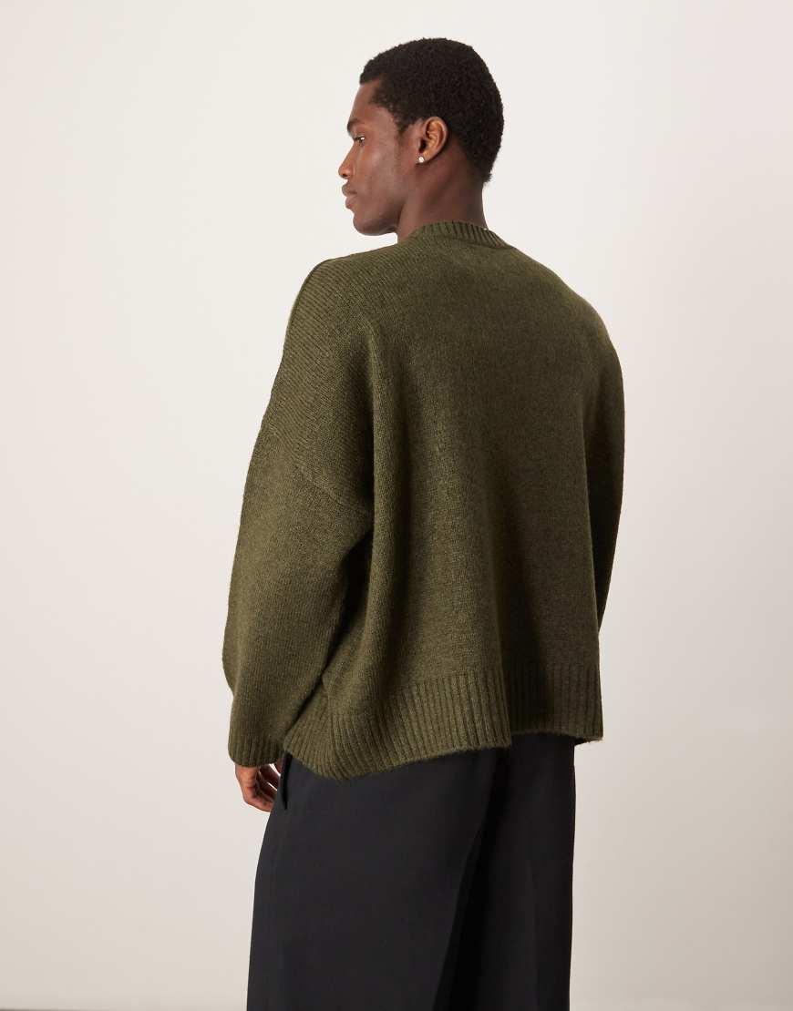 Boxy Fit Brown Jumper Asos ASOS Super Oversized Boxy Fit Fluffy