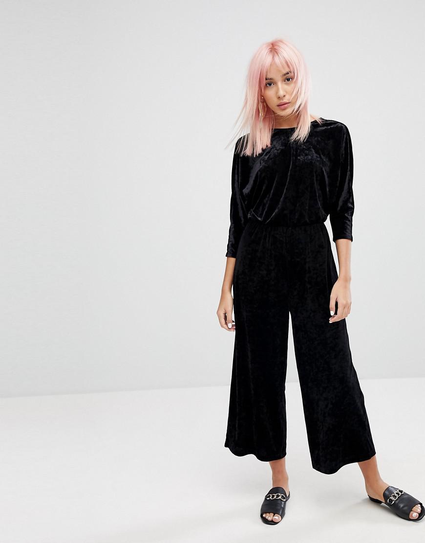 thea wrap velvet jumpsuit