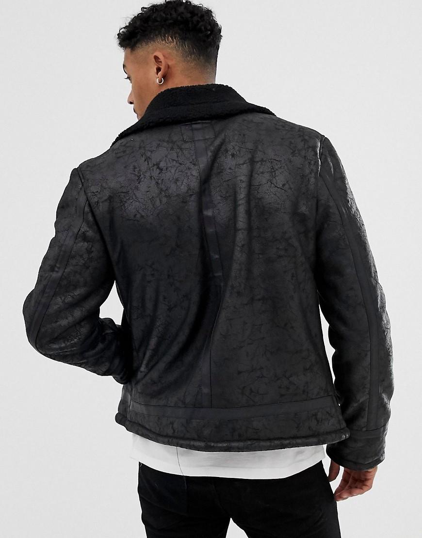 denim aviator jacket mens