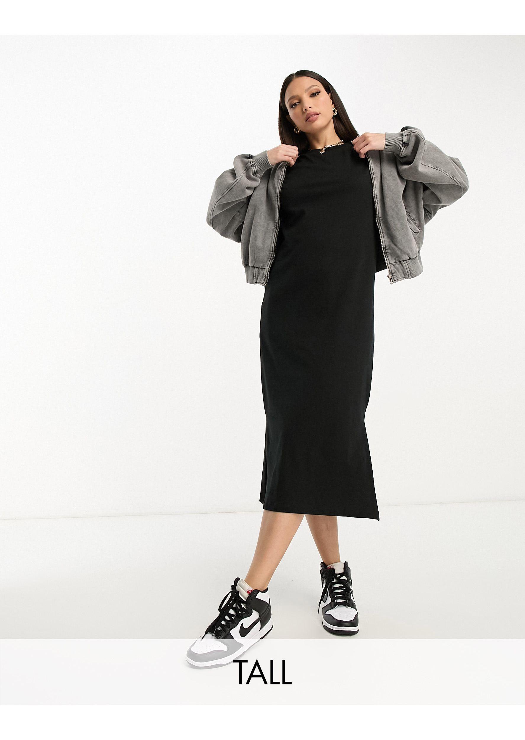 Robe t-shirt longue et oversize - noir Vero Moda Tall en coloris Noir | Lyst