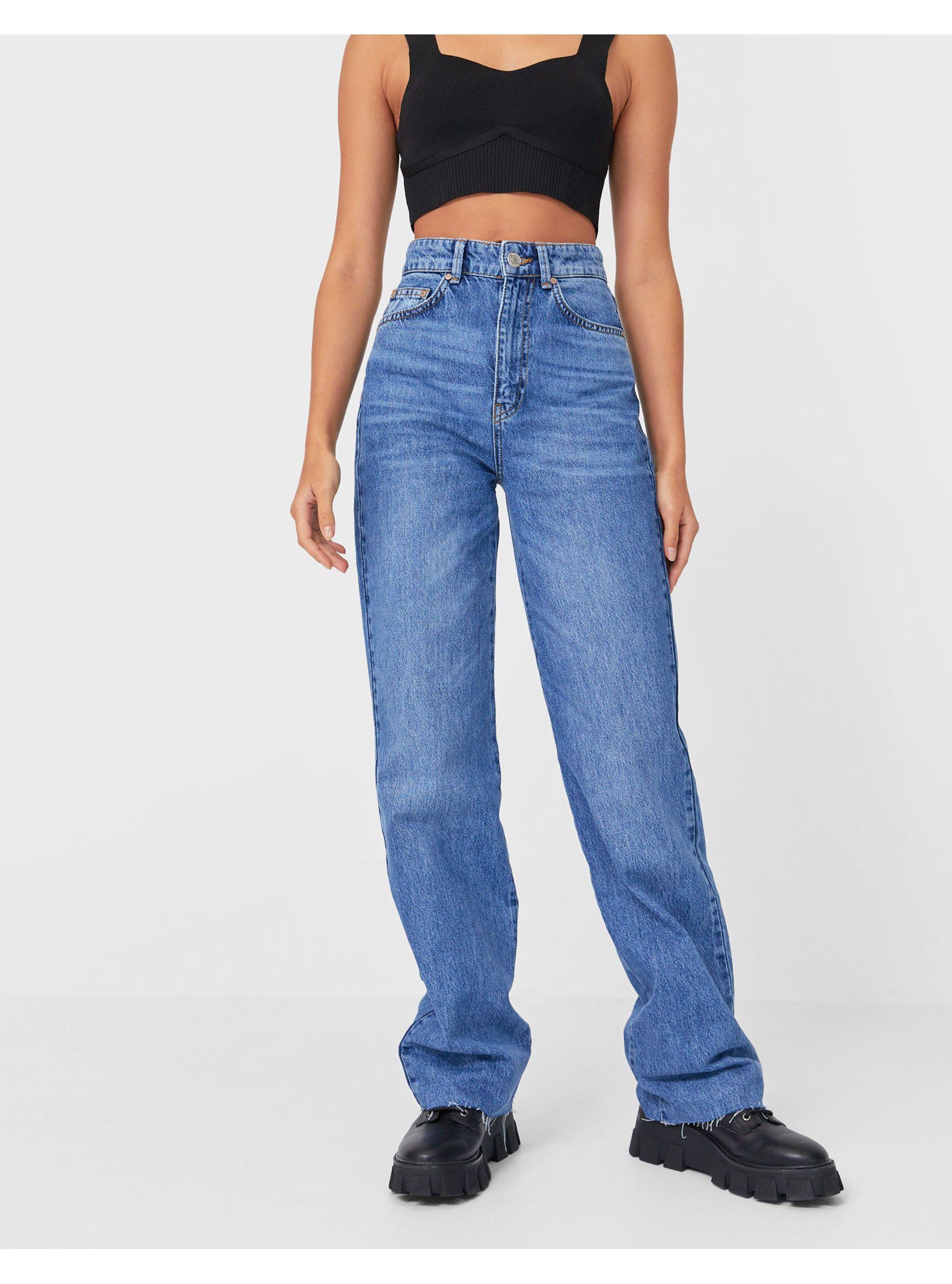 Stradivarius Denim 90s Dad Jean in Blue 