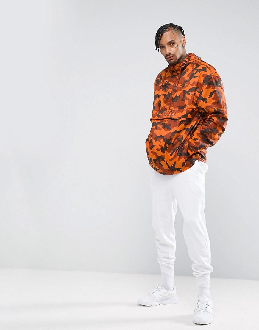 PUMA Pullover Windbreaker In Camo Print In Orange Exclusive To Asos  57663602 for Men | Lyst