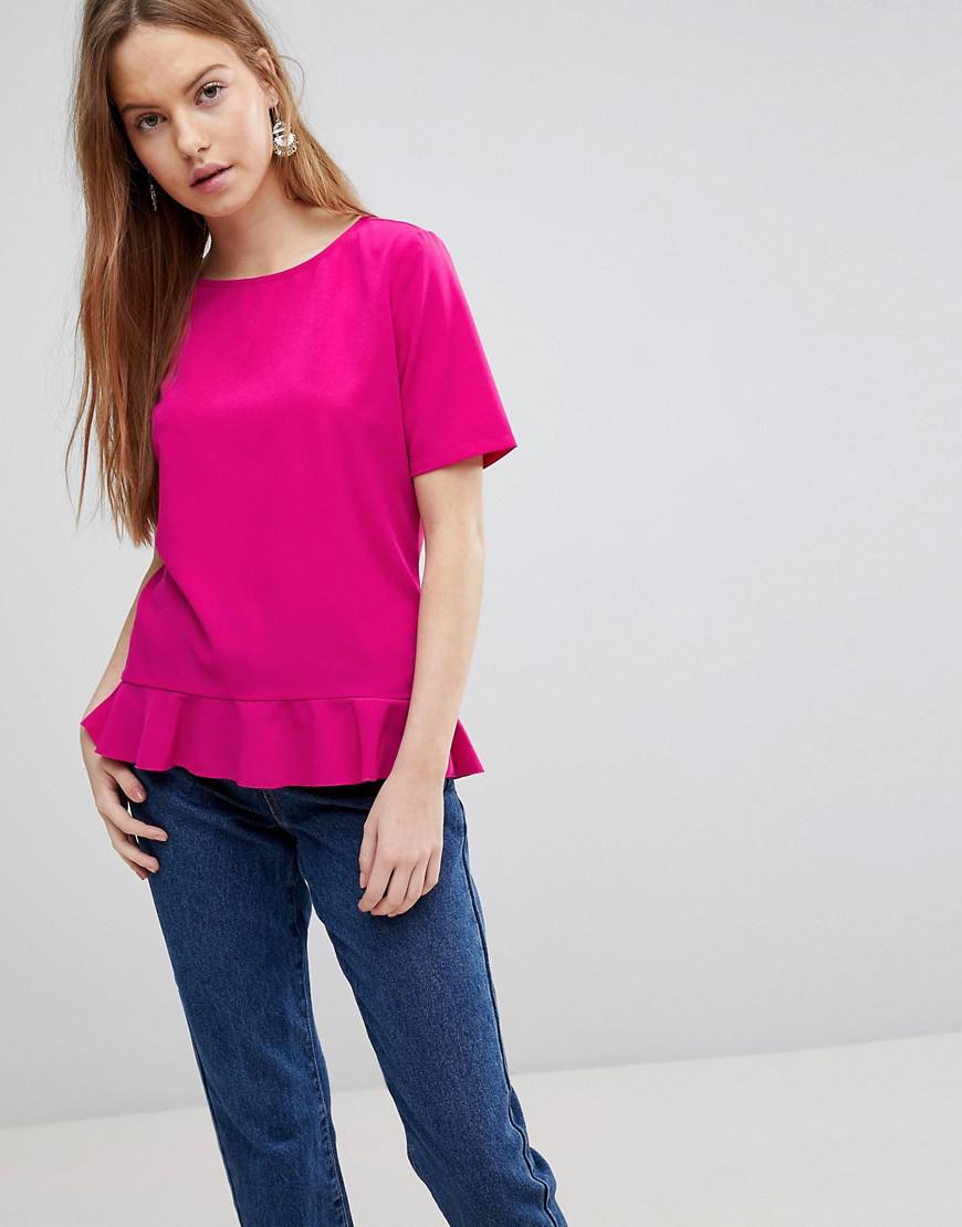 pink peplum blouse