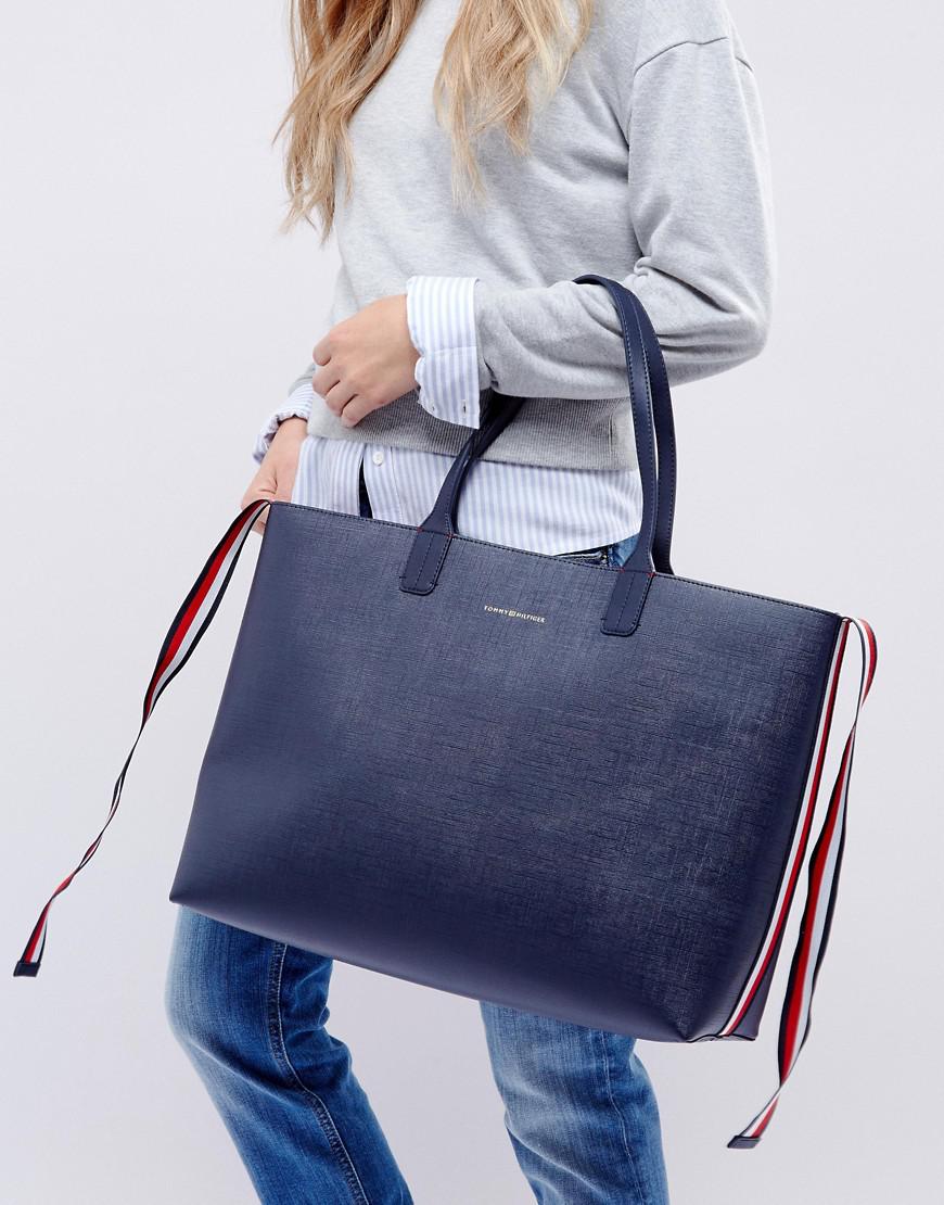 Tommy Hilfiger Reversible Tote in Blue | Lyst