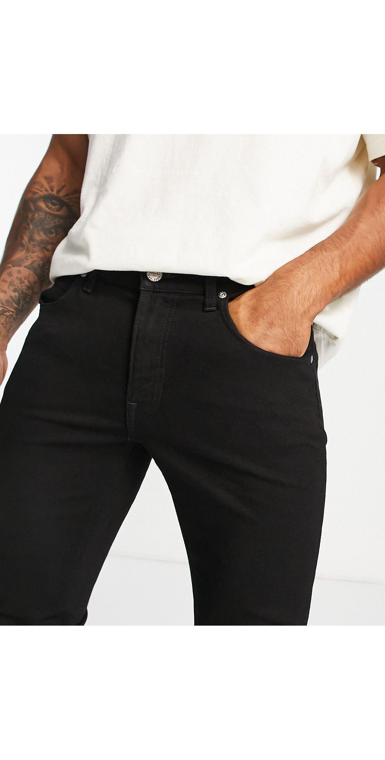 Lee Jeans Luke Slim Tapered Fit Jeans in Black for Men | Lyst