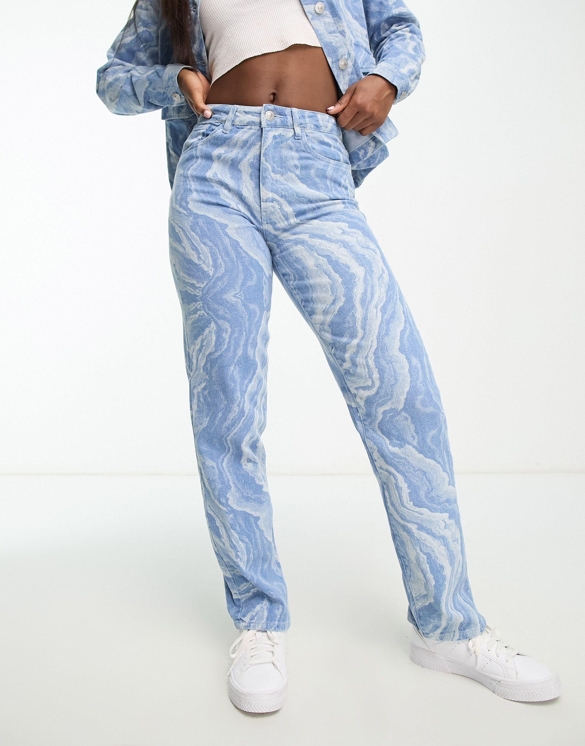 Pieces Jeans Met Rechte Pijpen in het Blauw | Lyst NL