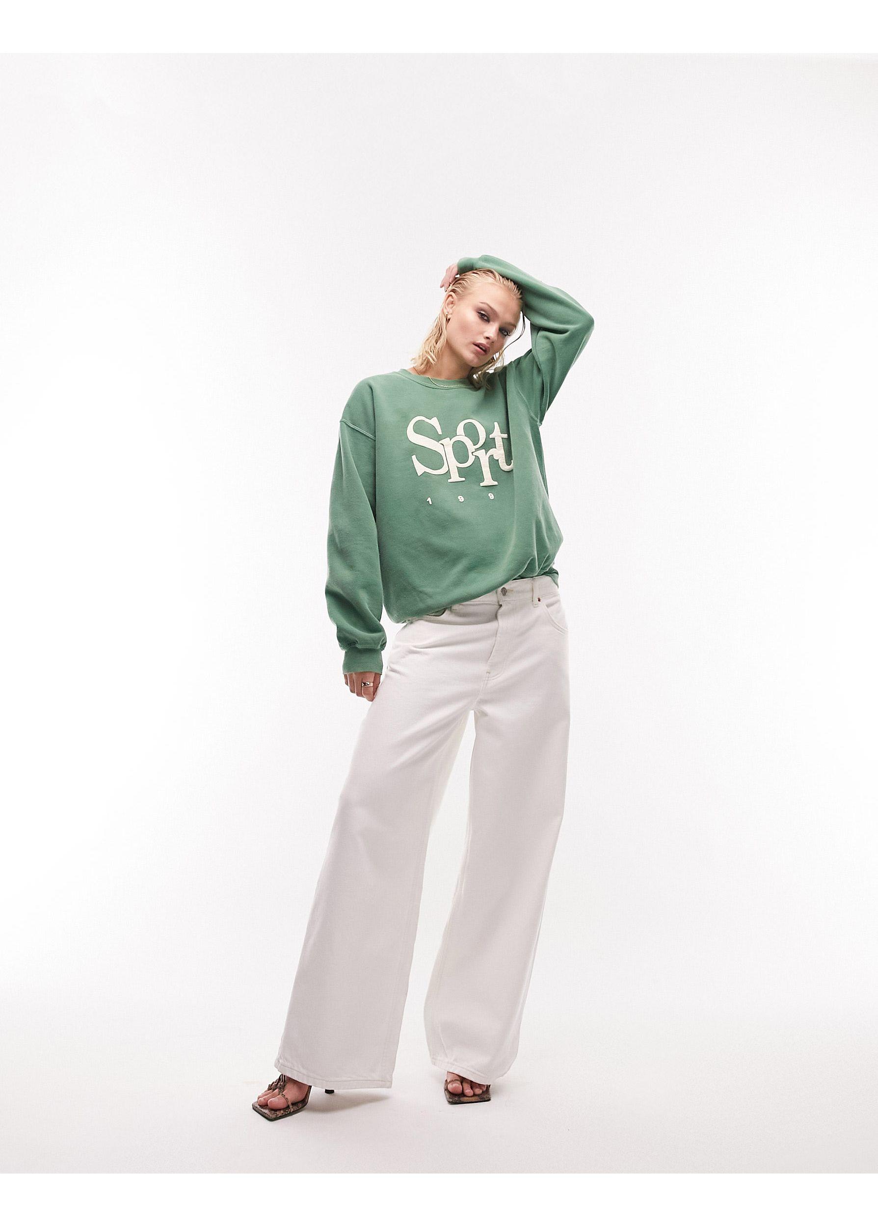 Topshop oversized sweatshirt top
