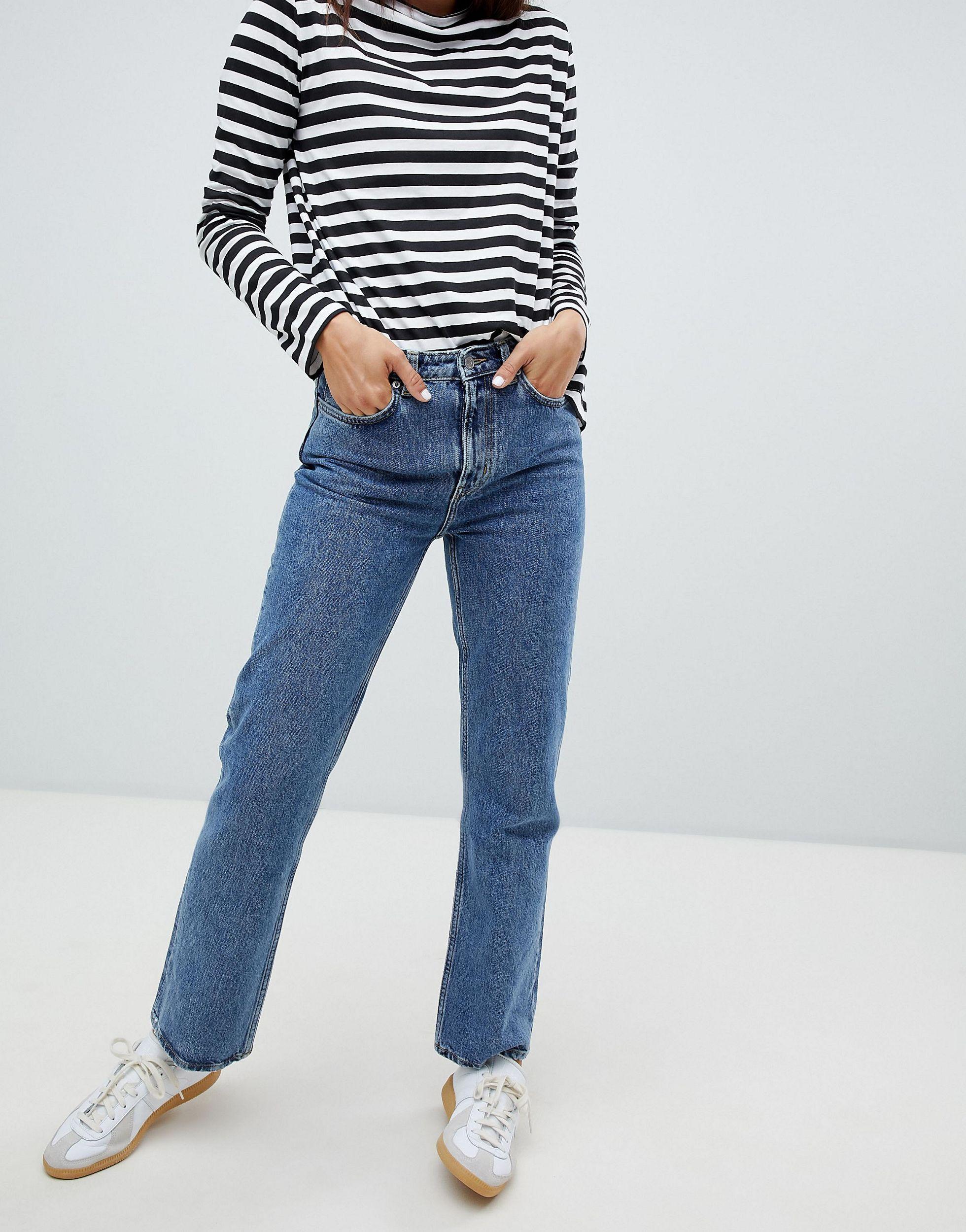 Weekday Denim Voyage Cotton Straight Leg Jean in Blue | Lyst