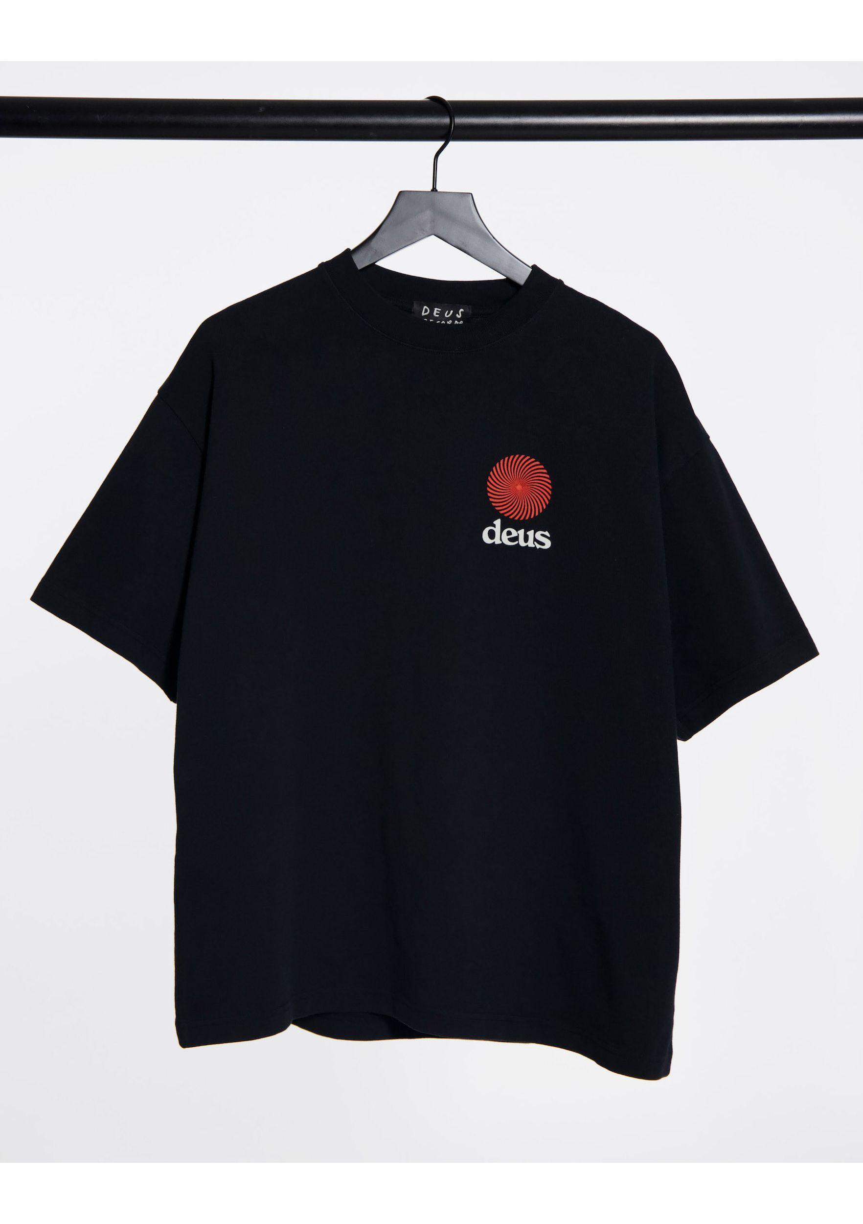 Deus Ex Machina Records Strata T-shirt in Black for Men | Lyst