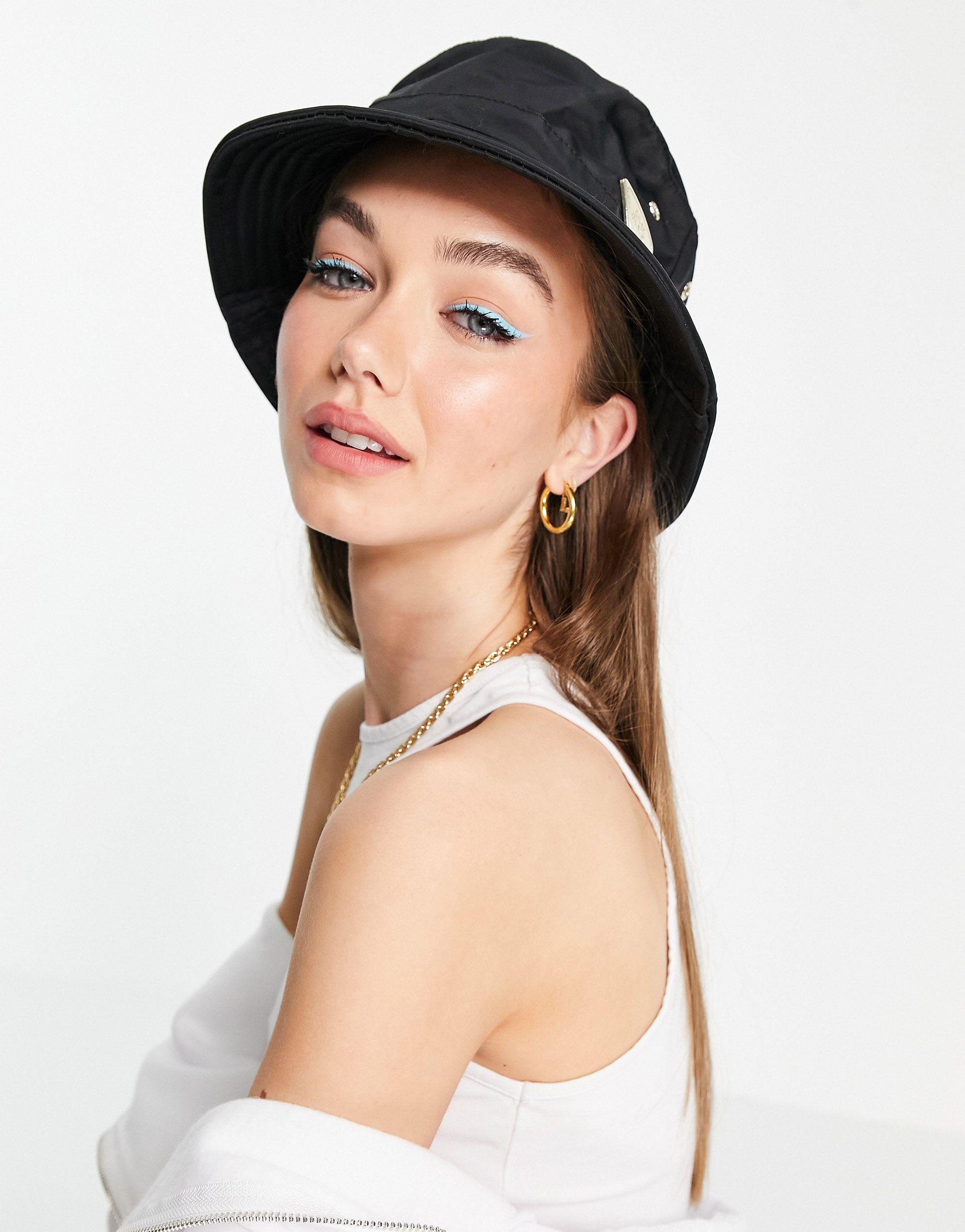 Triangle Emblem Nylon Bucket Hat 