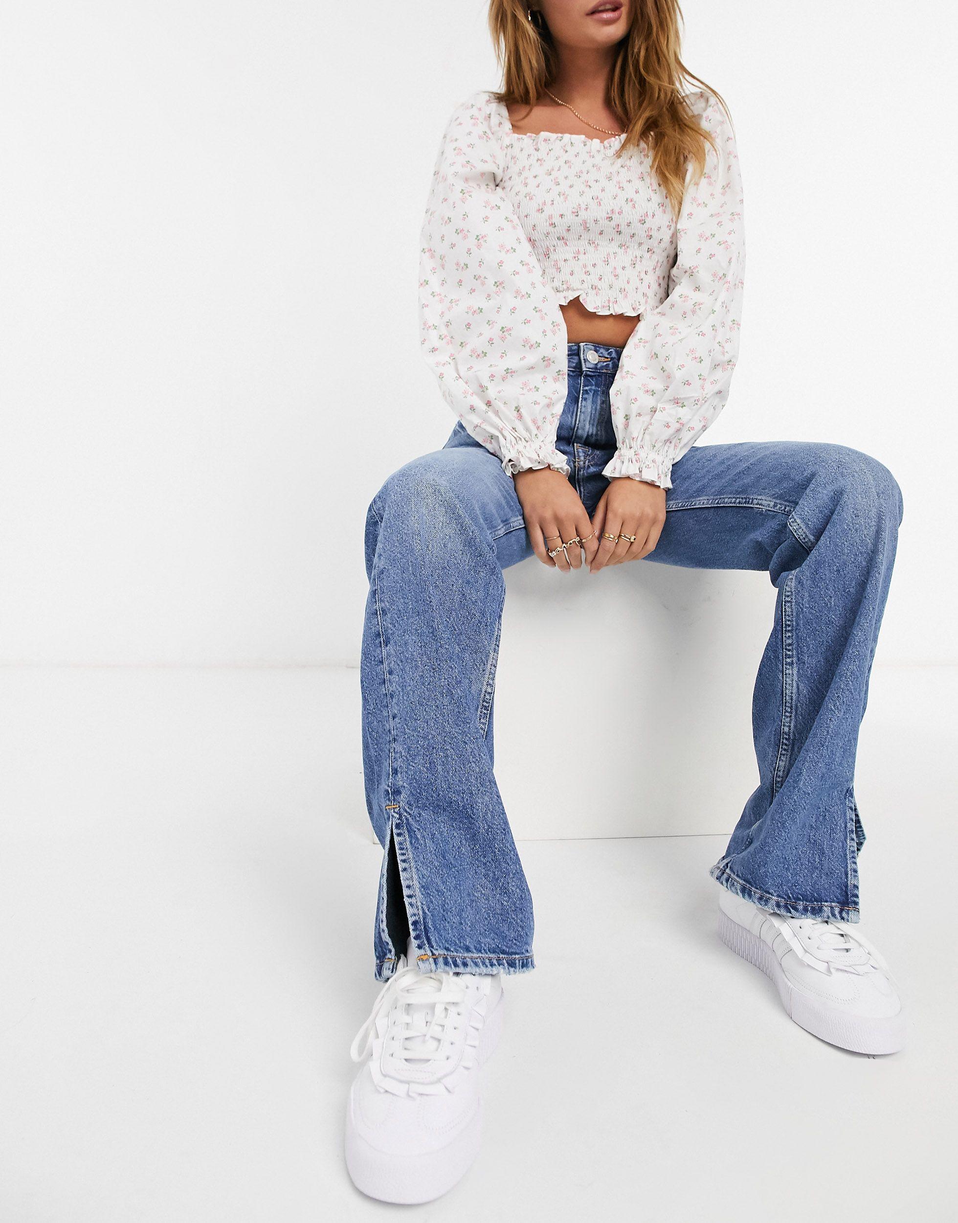 Pull&Bear Pull & Bear - Tall - Jeans Met Rechte Pijpen En Split in het  Blauw | Lyst NL