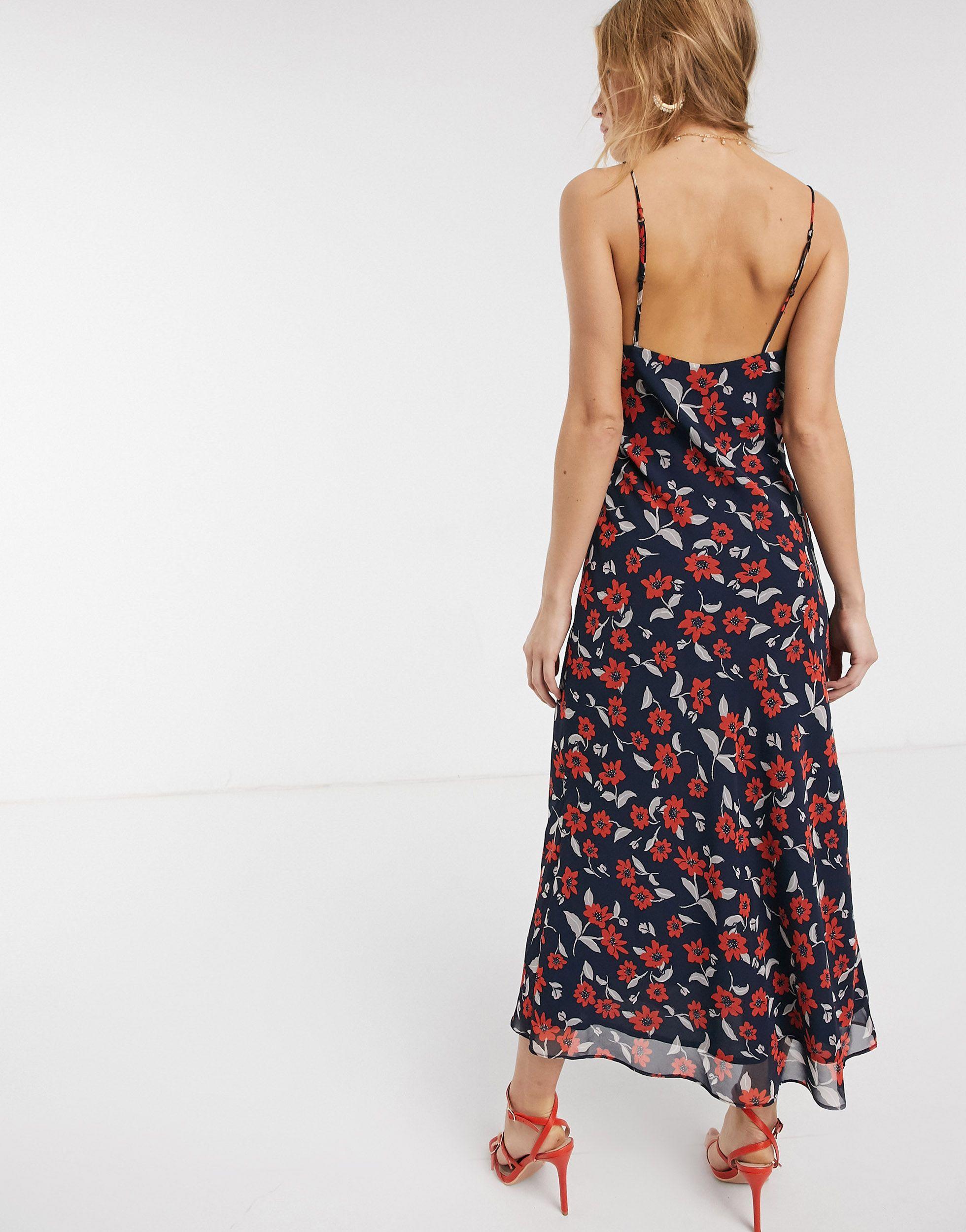 floral midi cami dress