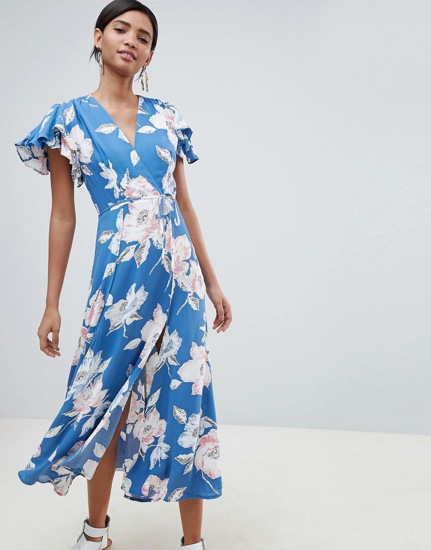 french connection floral midi dress