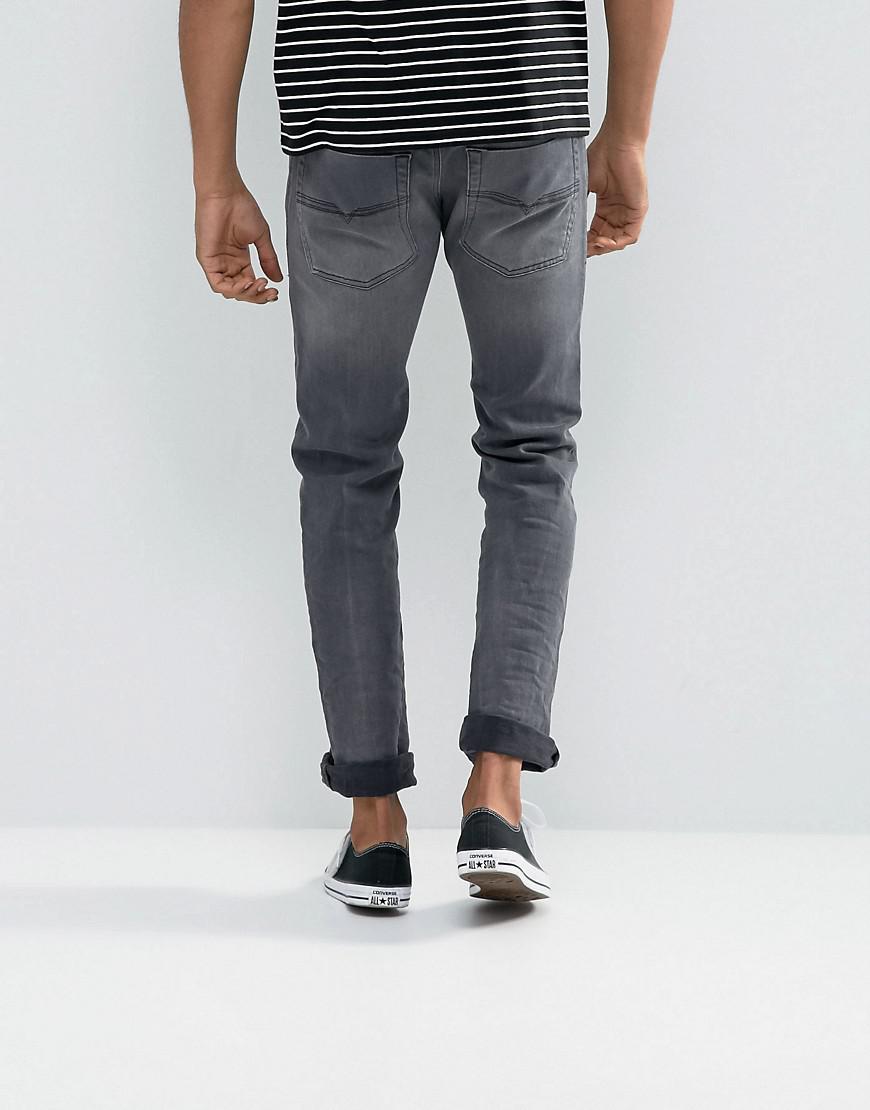 デニム・ジーパン Washed bootcut denim pants grey A42 Grey 30W / 30L at Amazon Men's Clothing store
