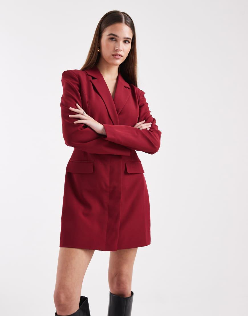strapless open back dress Scarlett Burgundy Embroidered Midi Dress with Cape Detail – Frock and Frill main image 0