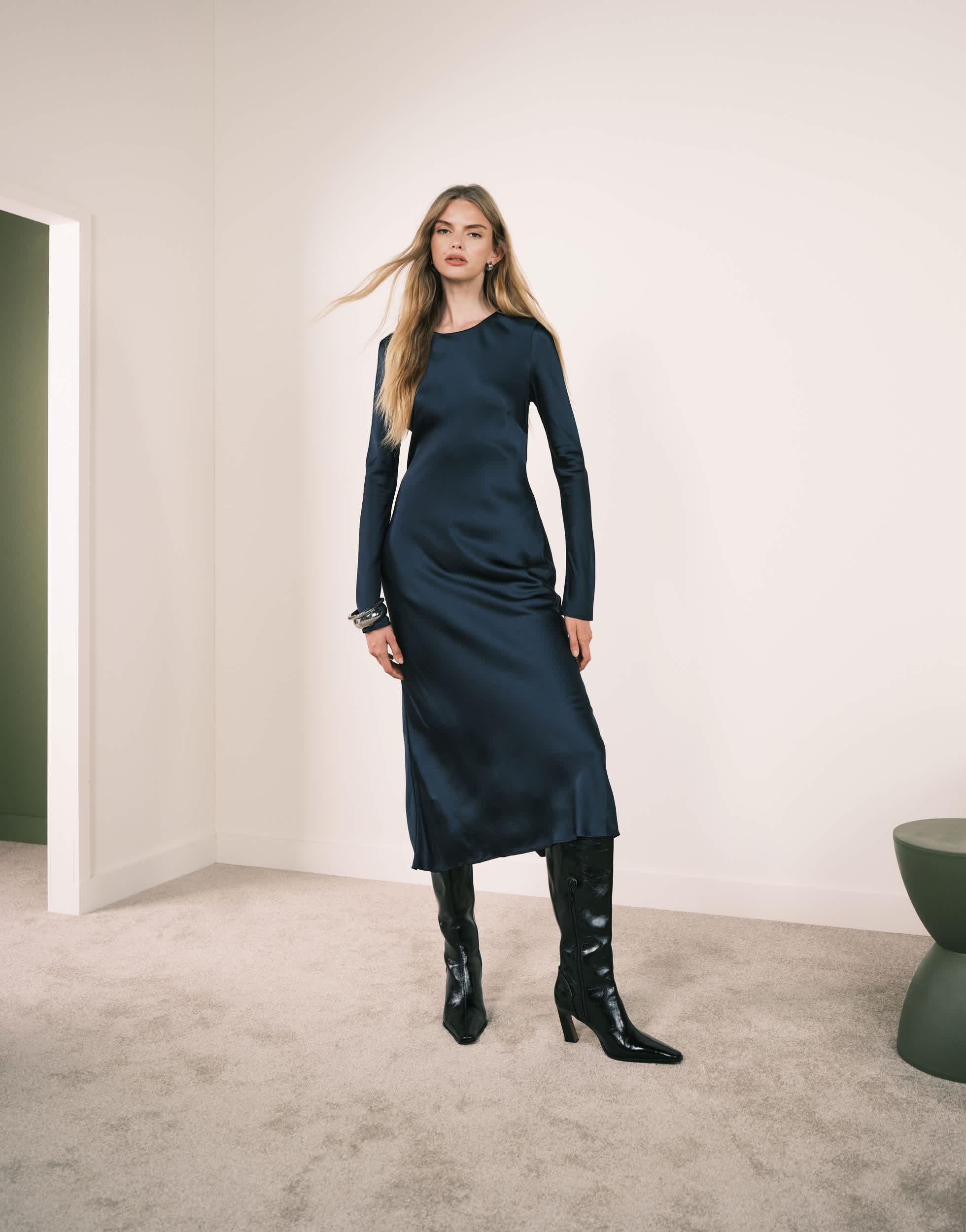 Robes Bleu Mango pour femme Lyst