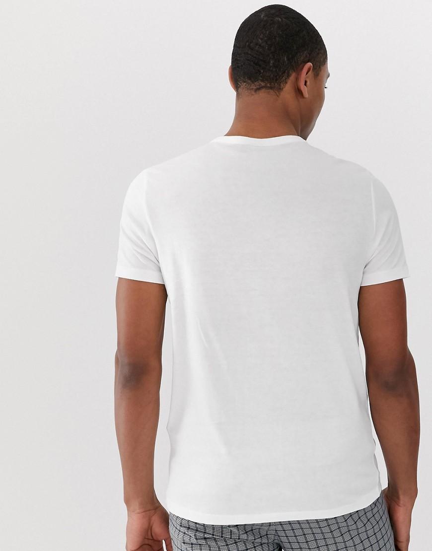 white short sleeve grandad collar shirt