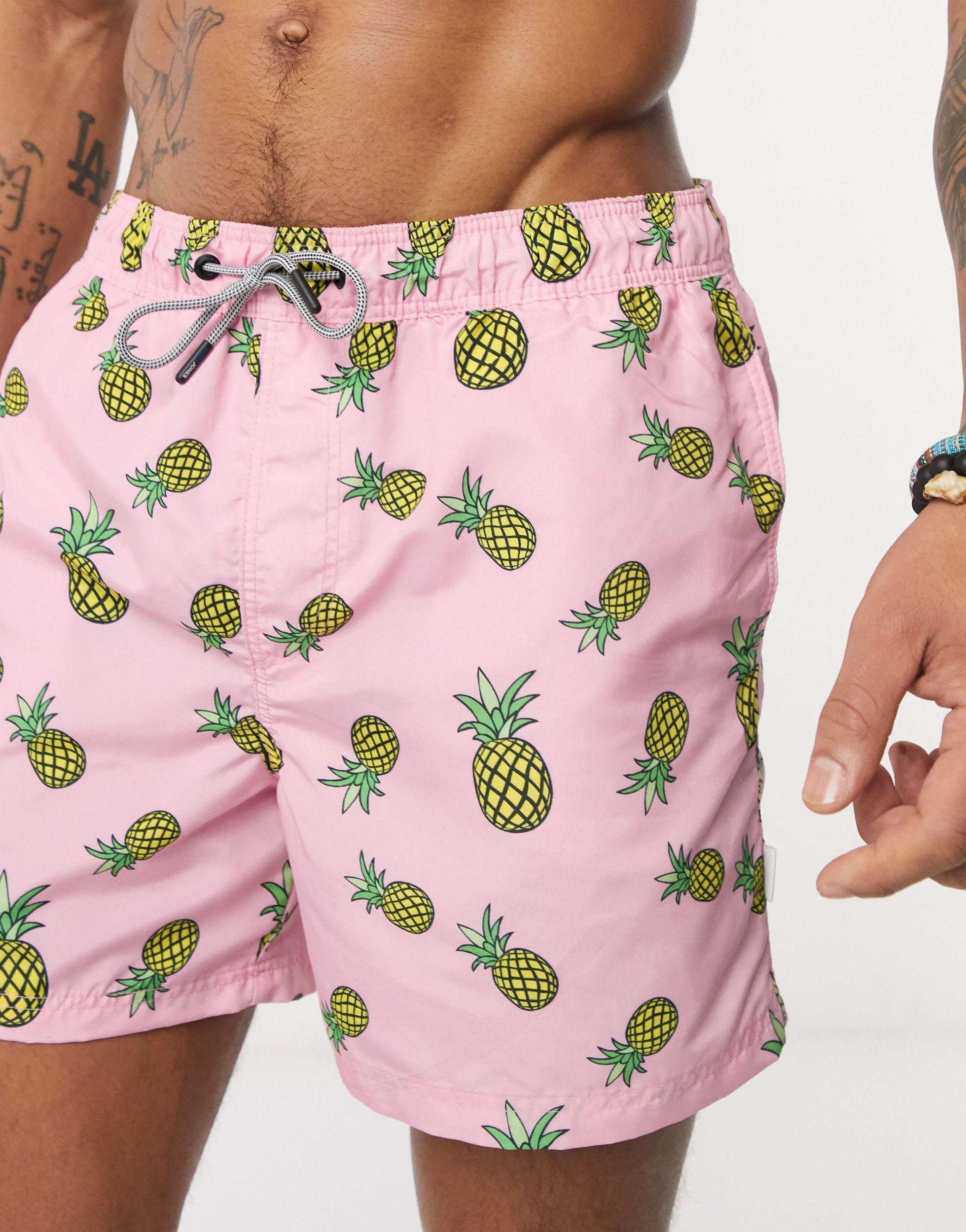 Jack & Jones Intelligence Recycled Polyester Pineapple Print Swim Shorts  for Men | Lyst