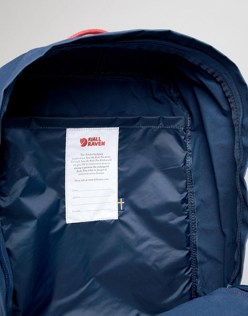 Fjallraven Save The Arctic Fox Kanken Backpack 16l in Blue for Men | Lyst