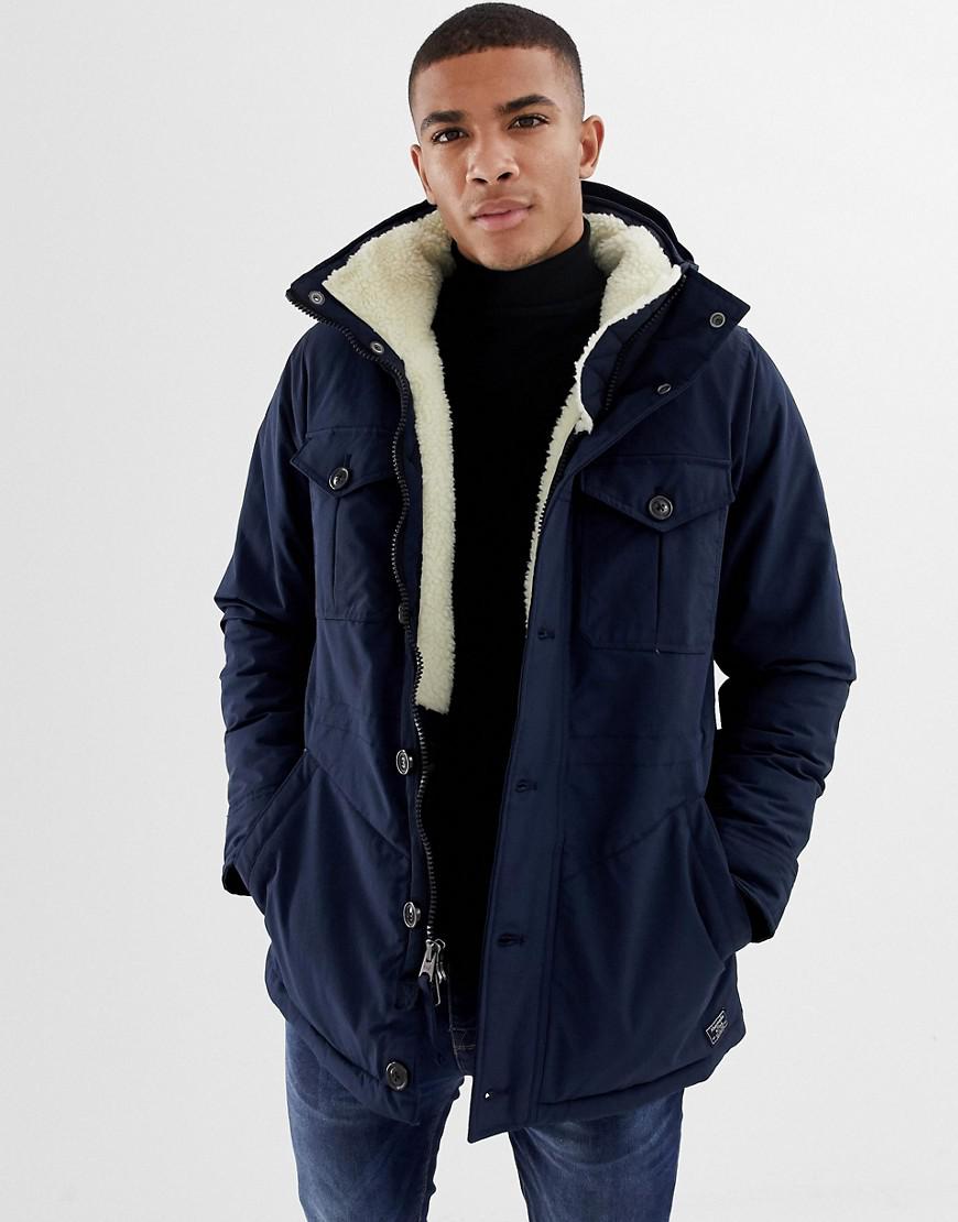 Abercrombie & Fitch Synthetic Trekking Hooded Parka Jacket In Navy in Blue  for Men - Lyst