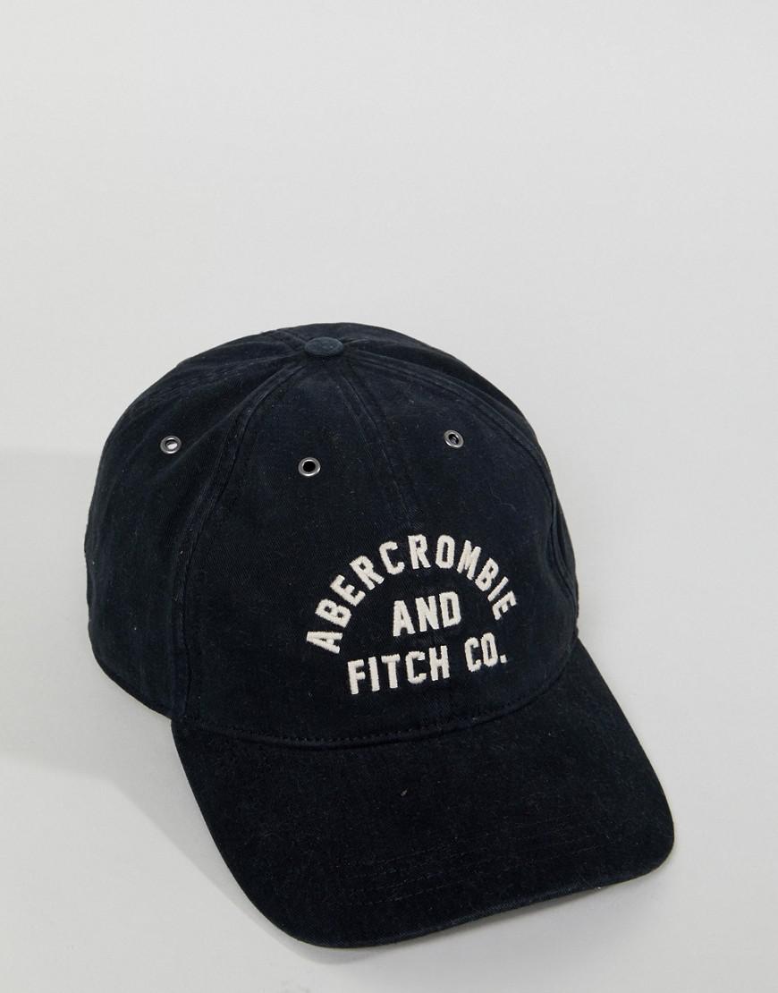 Abercrombie & Fitch Logo Twill Baseball Cap In Black for Men | Lyst