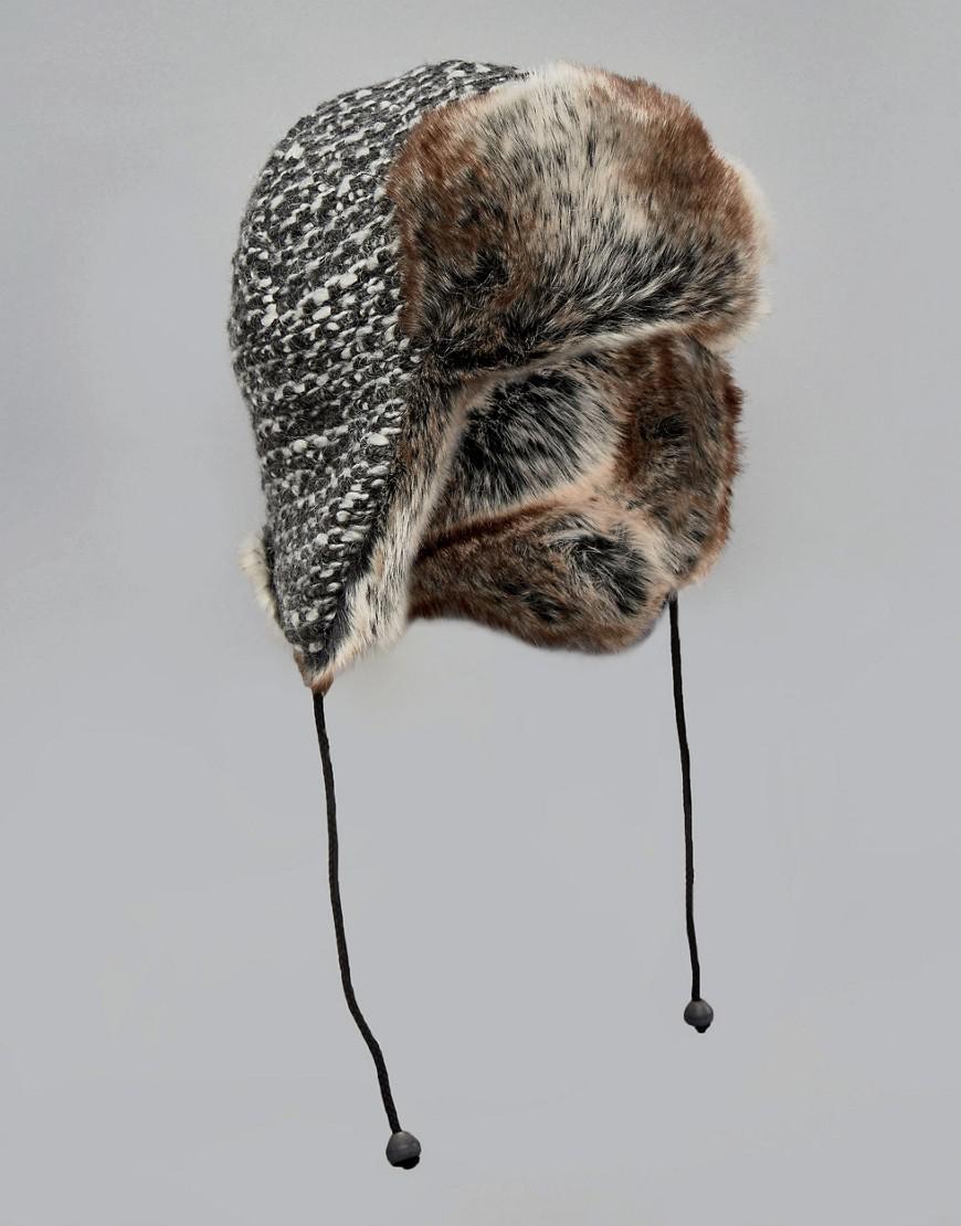 Wool Kaldi Arctic Faux Fur Trapper Hat 