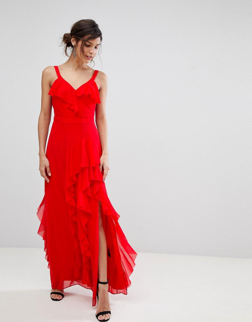 Coast Red Ruffle Dress on Sale, UP TO 68% OFF | www.aramanatural.es
