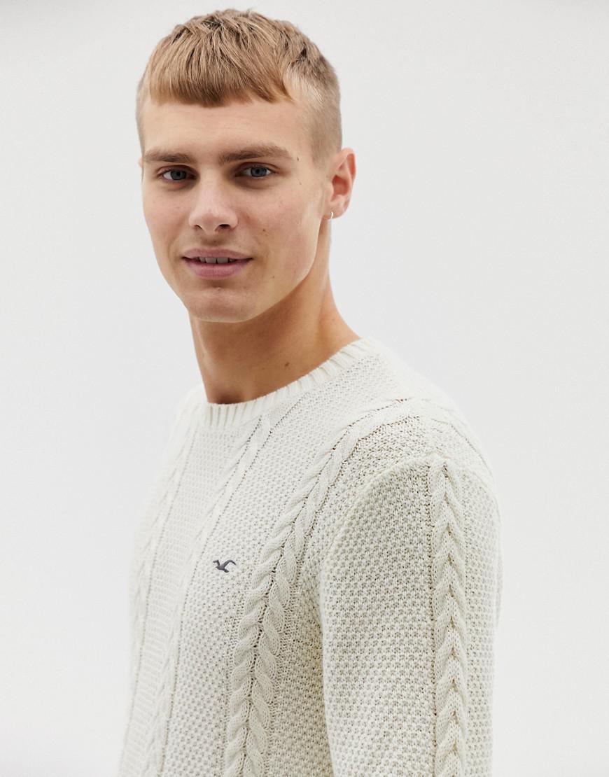 hollister cable knit jumper