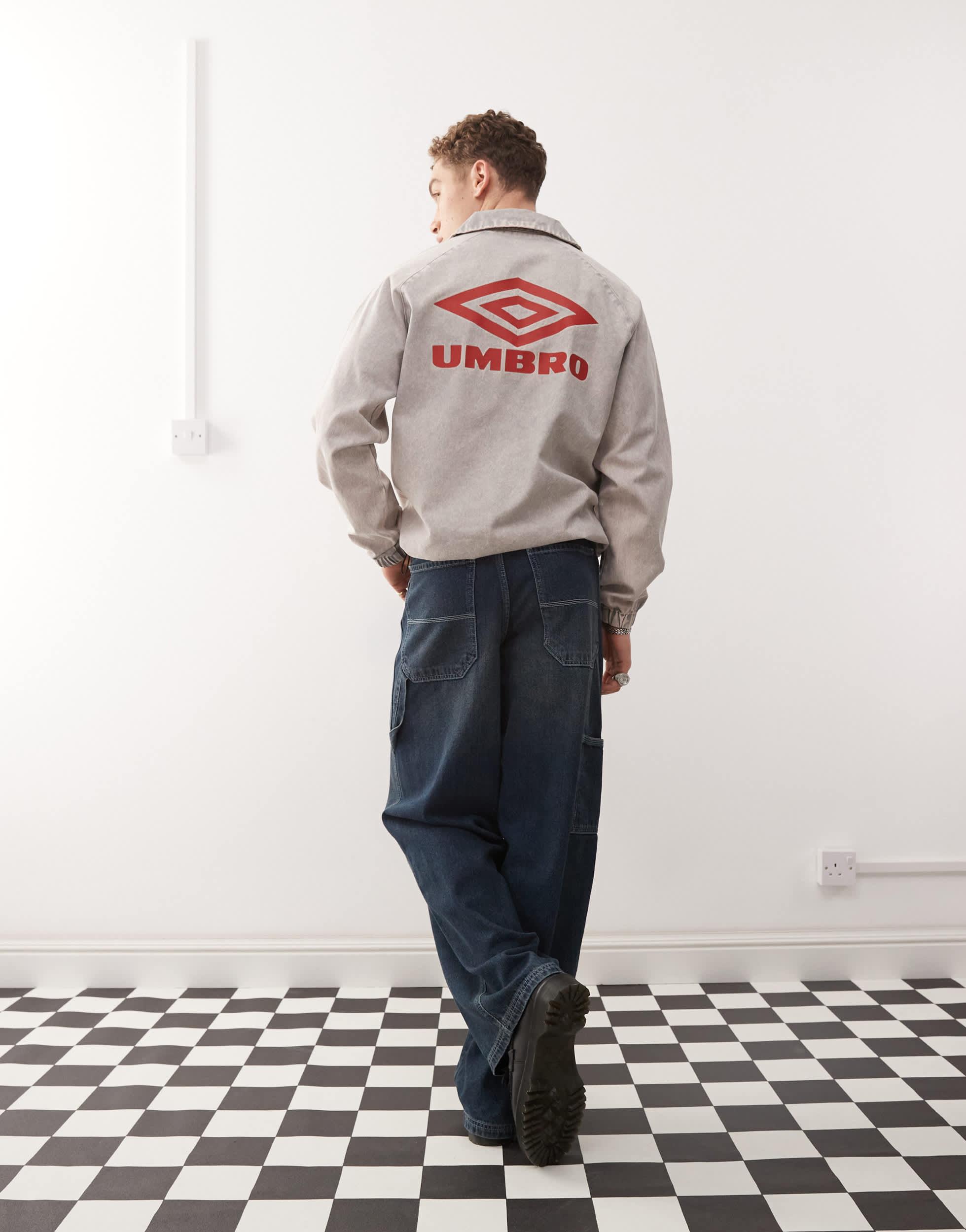 Umbro Washed Drill Sweat Top in Gray for Men | Lyst
