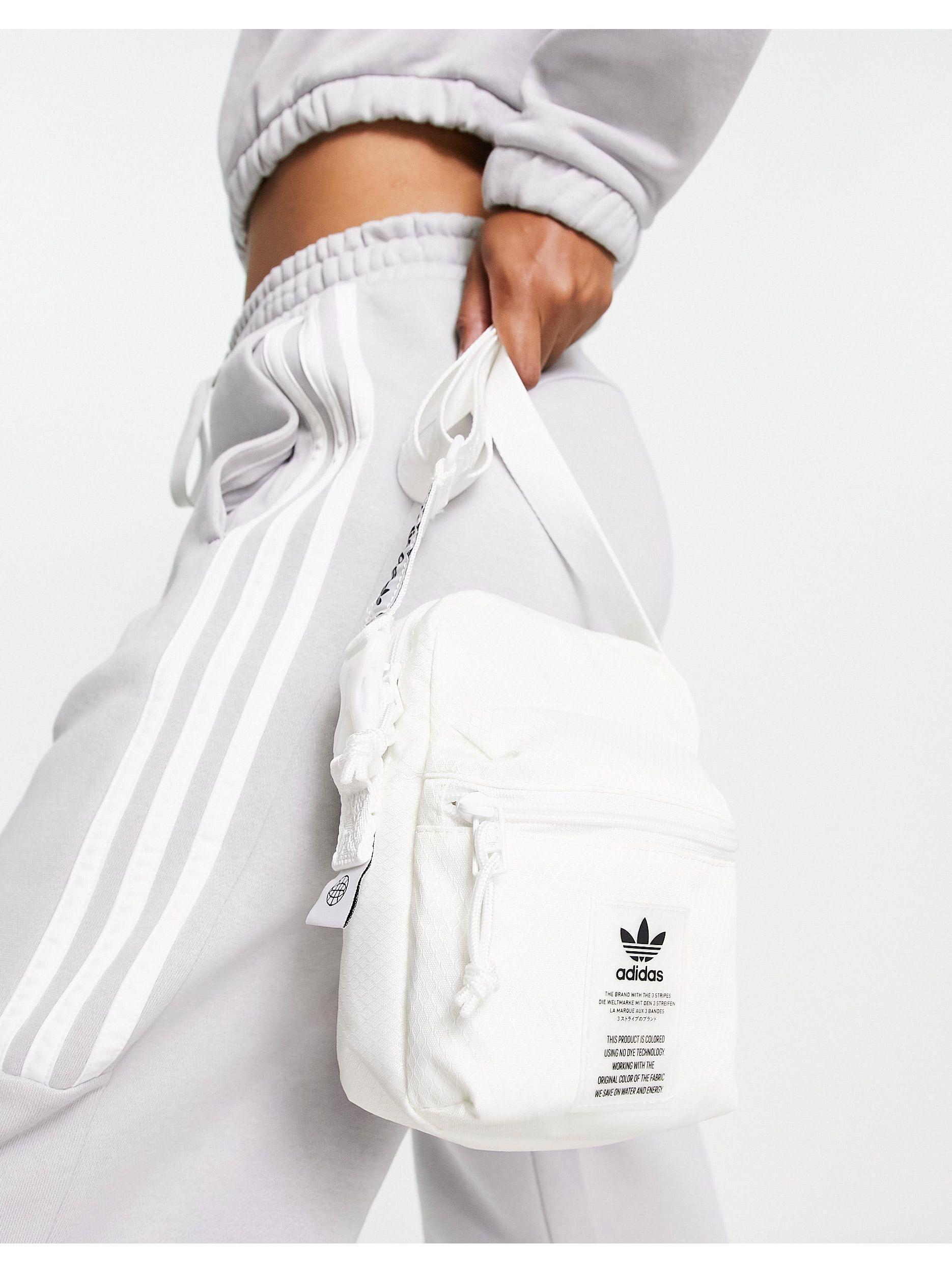 adidas Non Dyed Crossbody Bag in White | Lyst