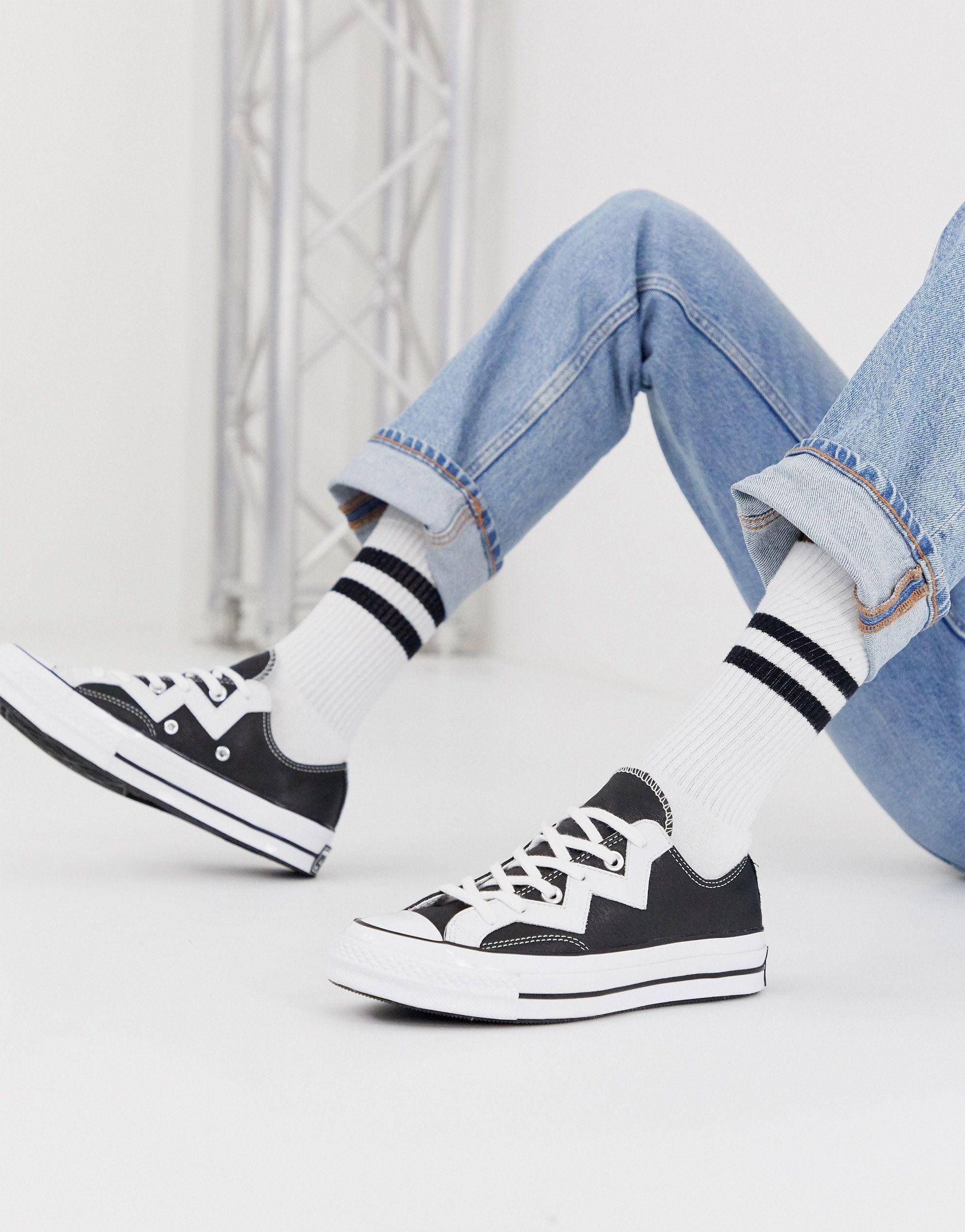 Zig zag chuck 70 voltage - baskets basses en cuir Cuir Converse en coloris  Noir - Lyst